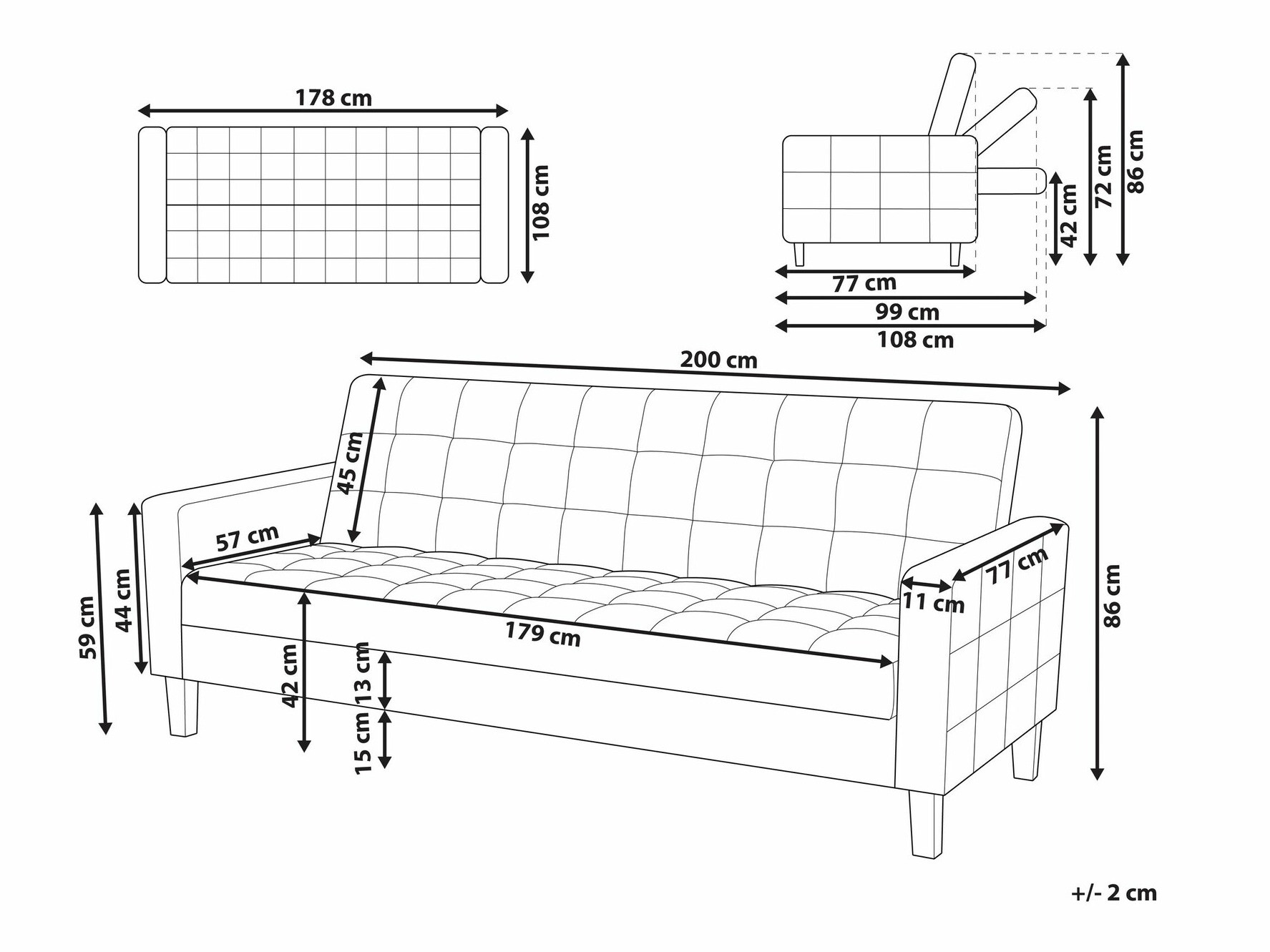 Diivanvoodi Berwyn 1591 (Sinine)