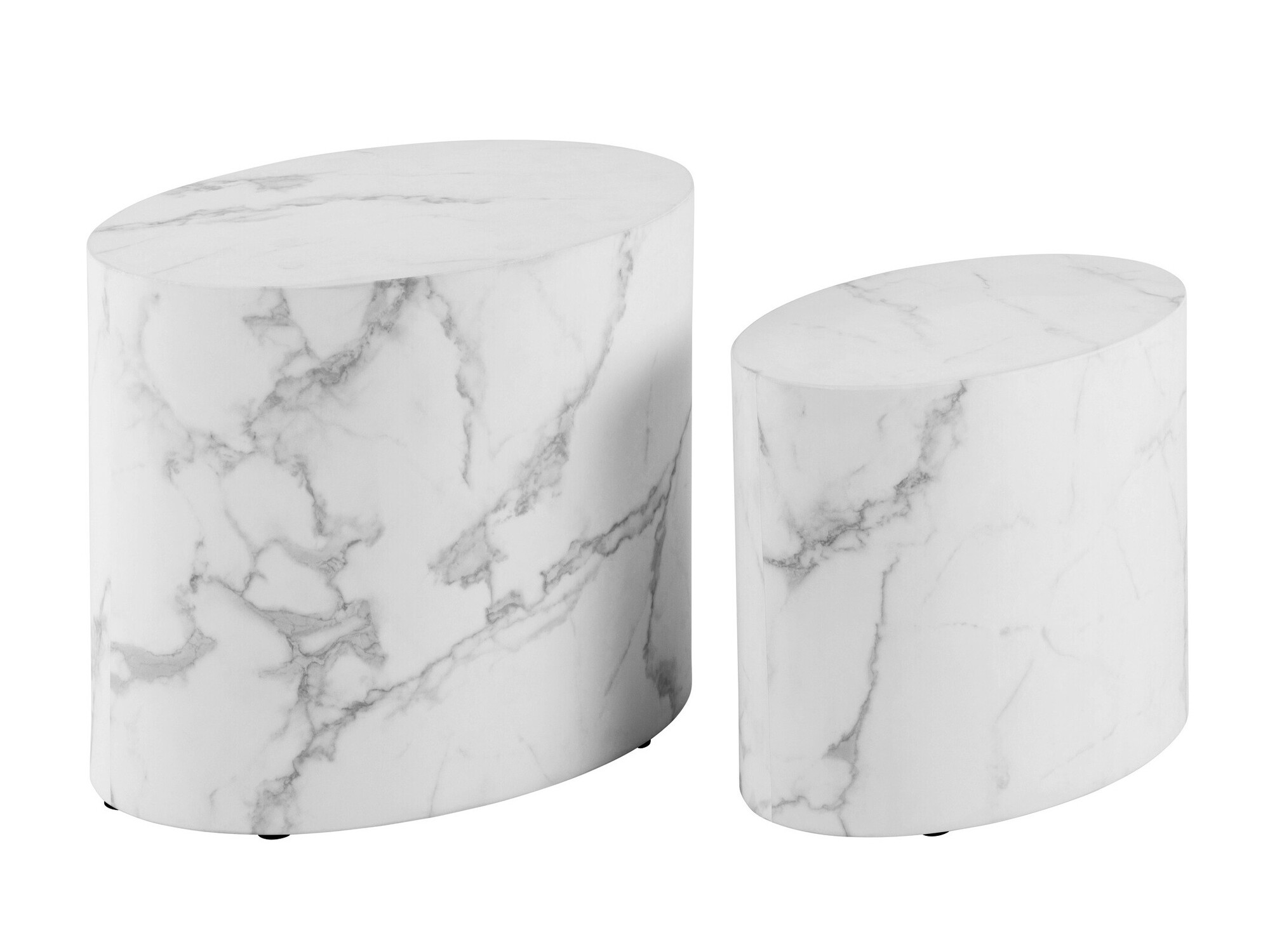 Kõrvallaudade komplekt Norsica 587 (Valge marmor)