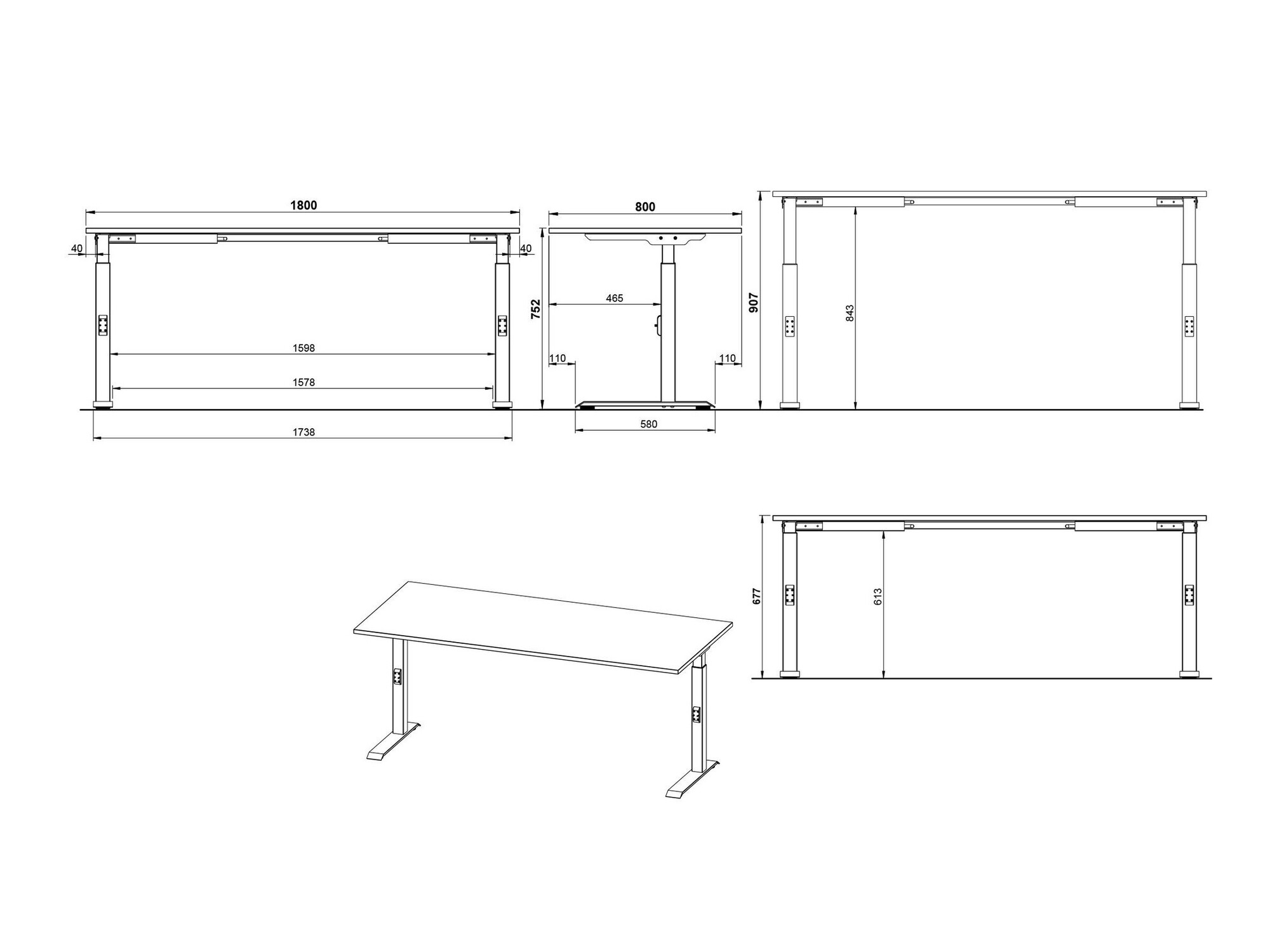Kirjutuslaud Sacramento 422 (Navarra tamm + Valge)