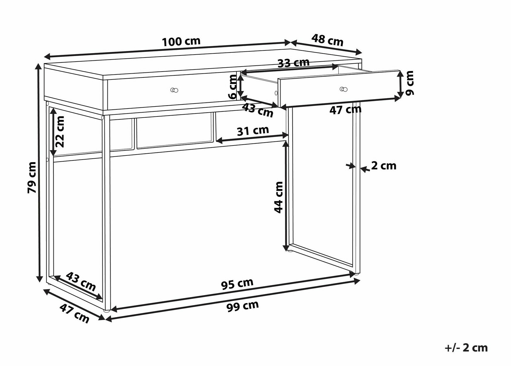 Kirjutuslaud Berwyn 1644