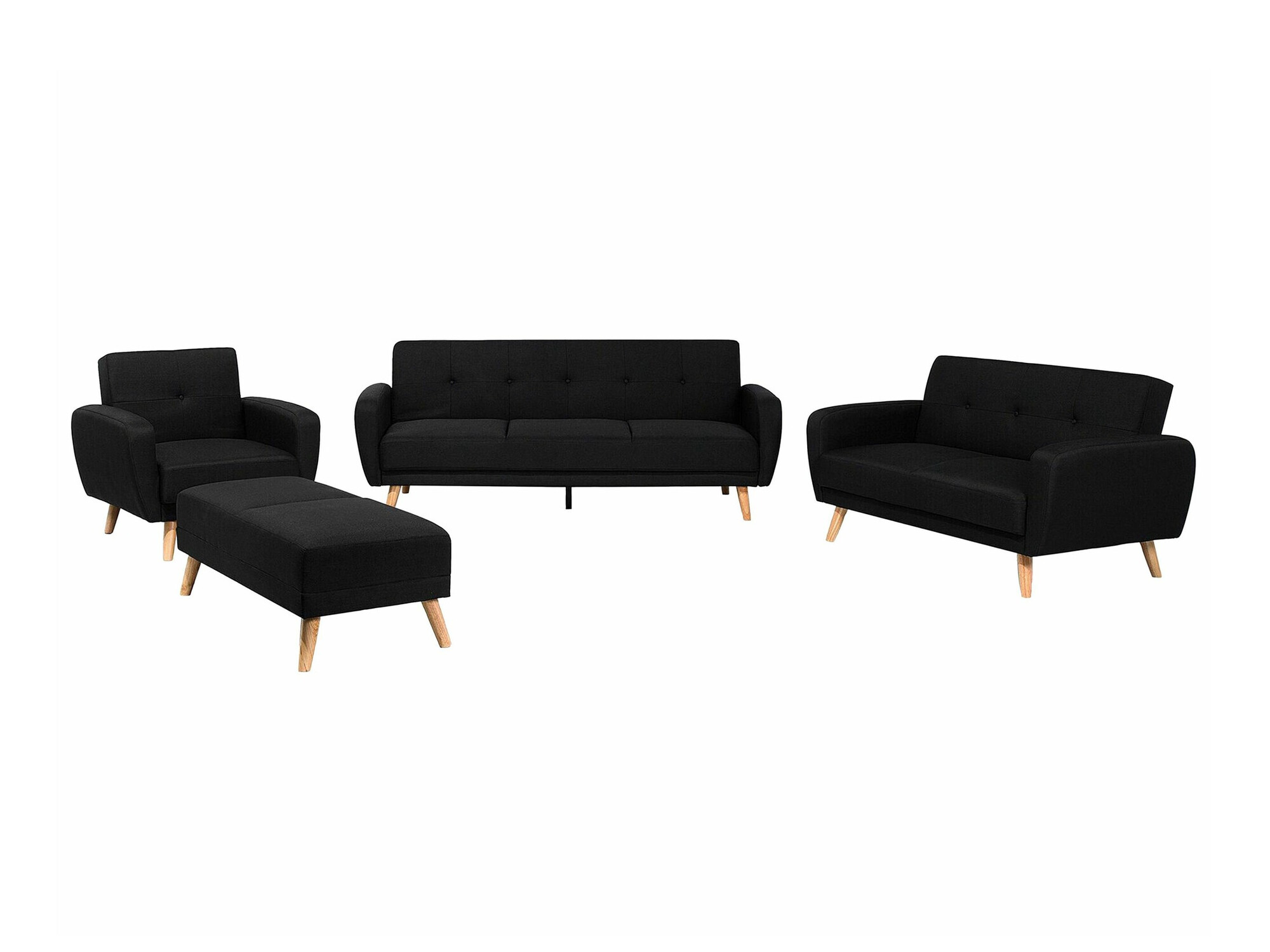 Pehme mööbli komplekt Etlivi 104 (Must)