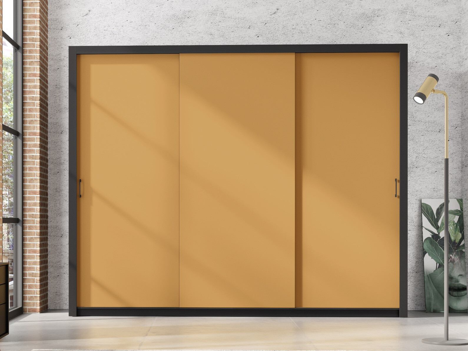 Riidekapp Murrieta 193 (Must + Kollane)