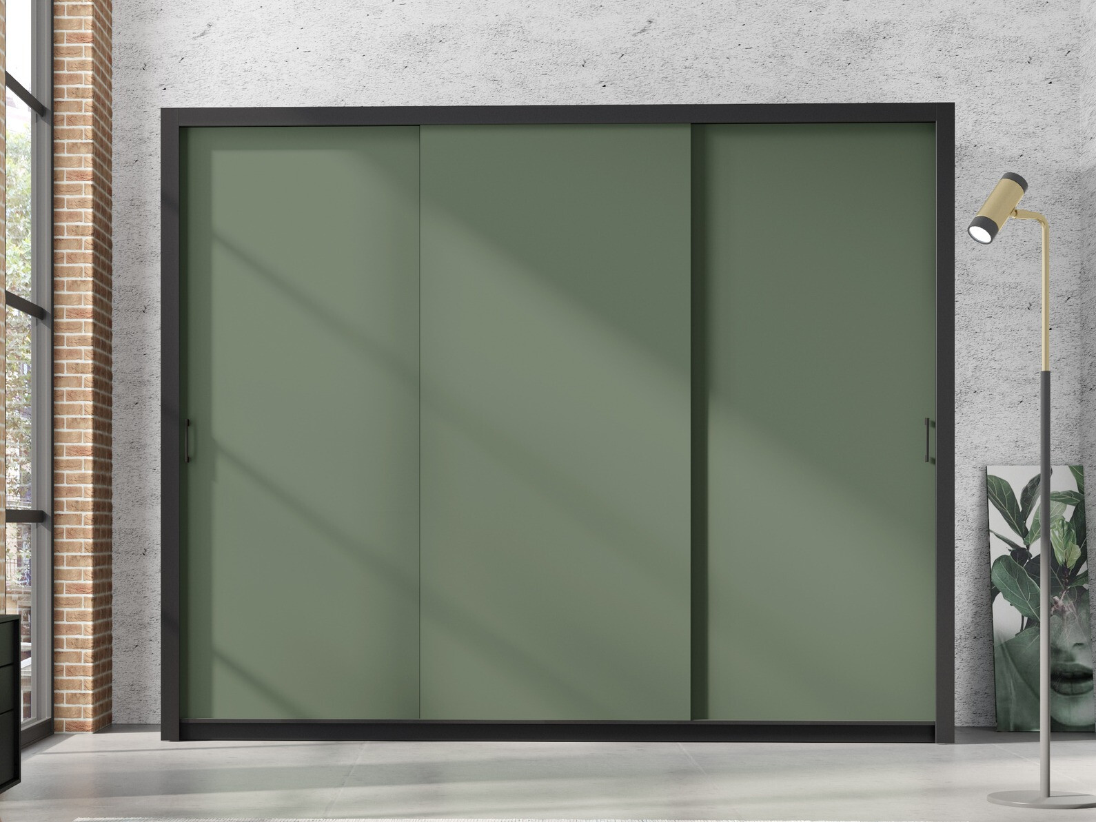 Riidekapp Murrieta 193 (Must + Roheline)