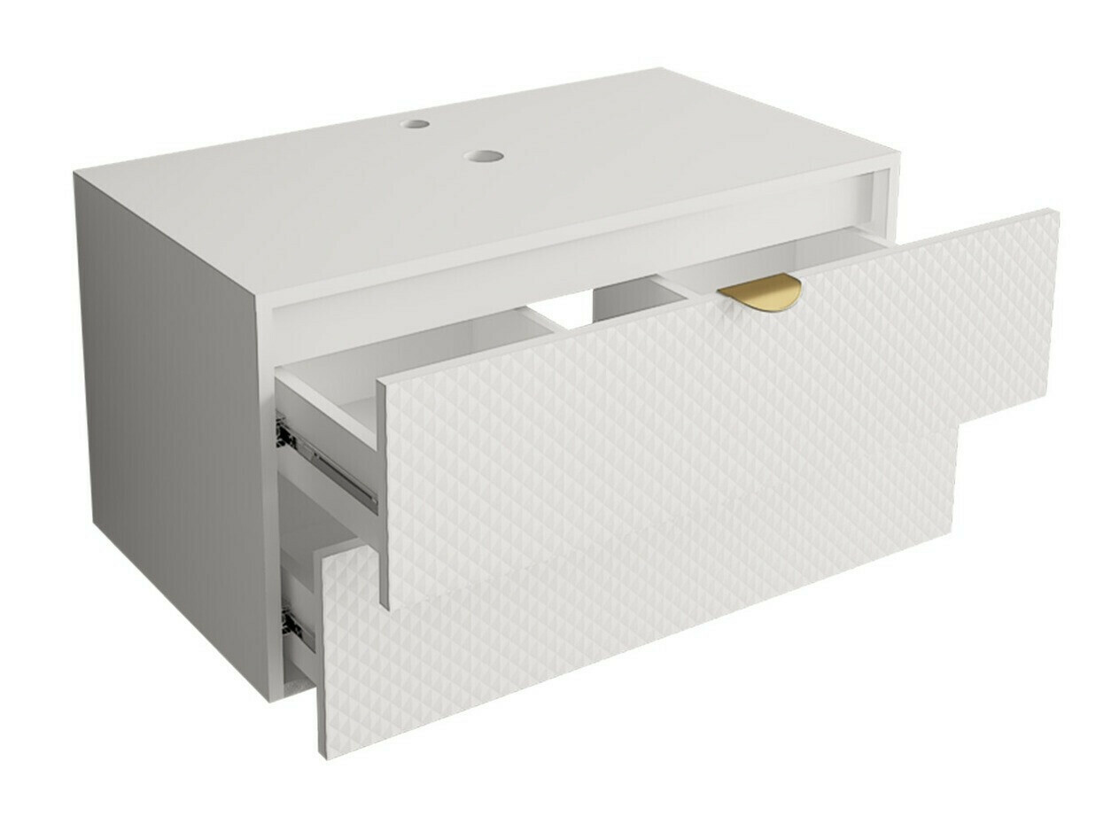 Vannitoa põrandakapp kraanikausile Matrix (Valge)