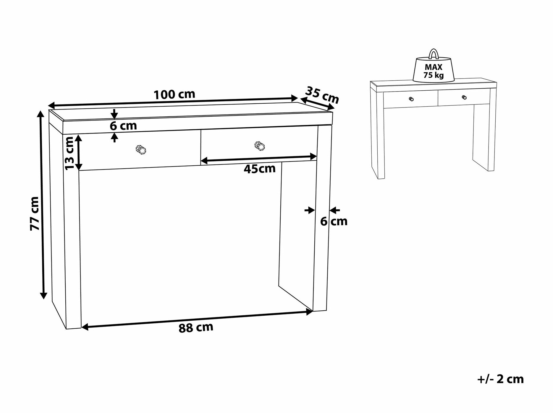 Konsoollaud Berwyn 1653