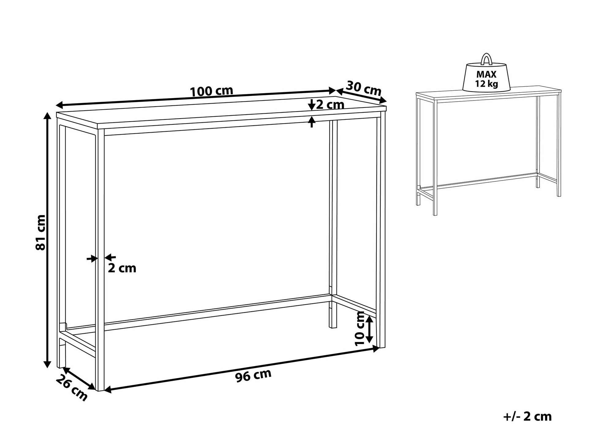 Konsoollaud Berwyn 1654