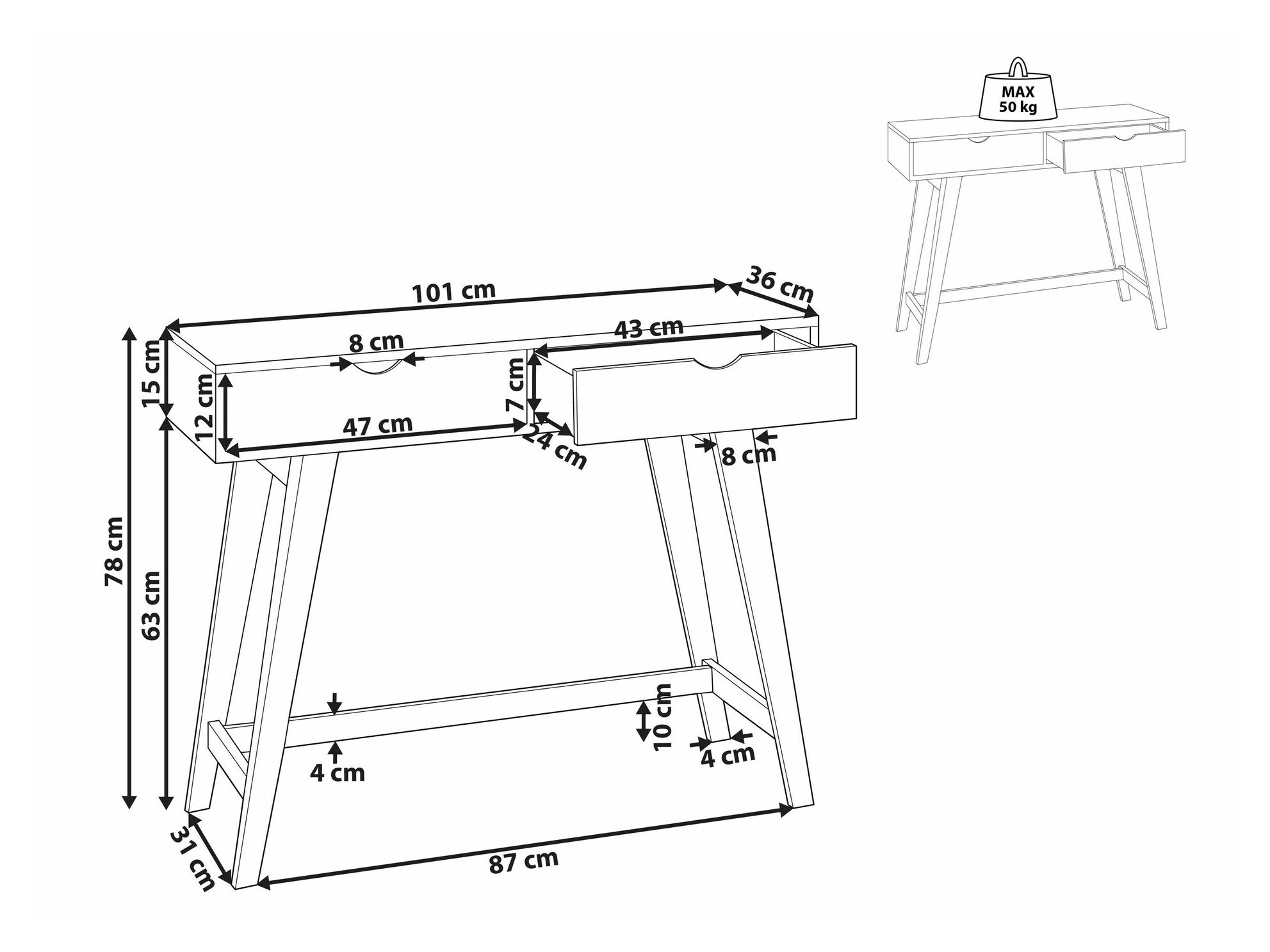 Konsoollaud Berwyn 1659