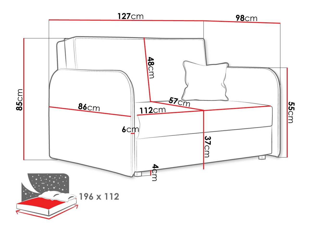 Diivanvoodi Columbus 124 (Mono 232)