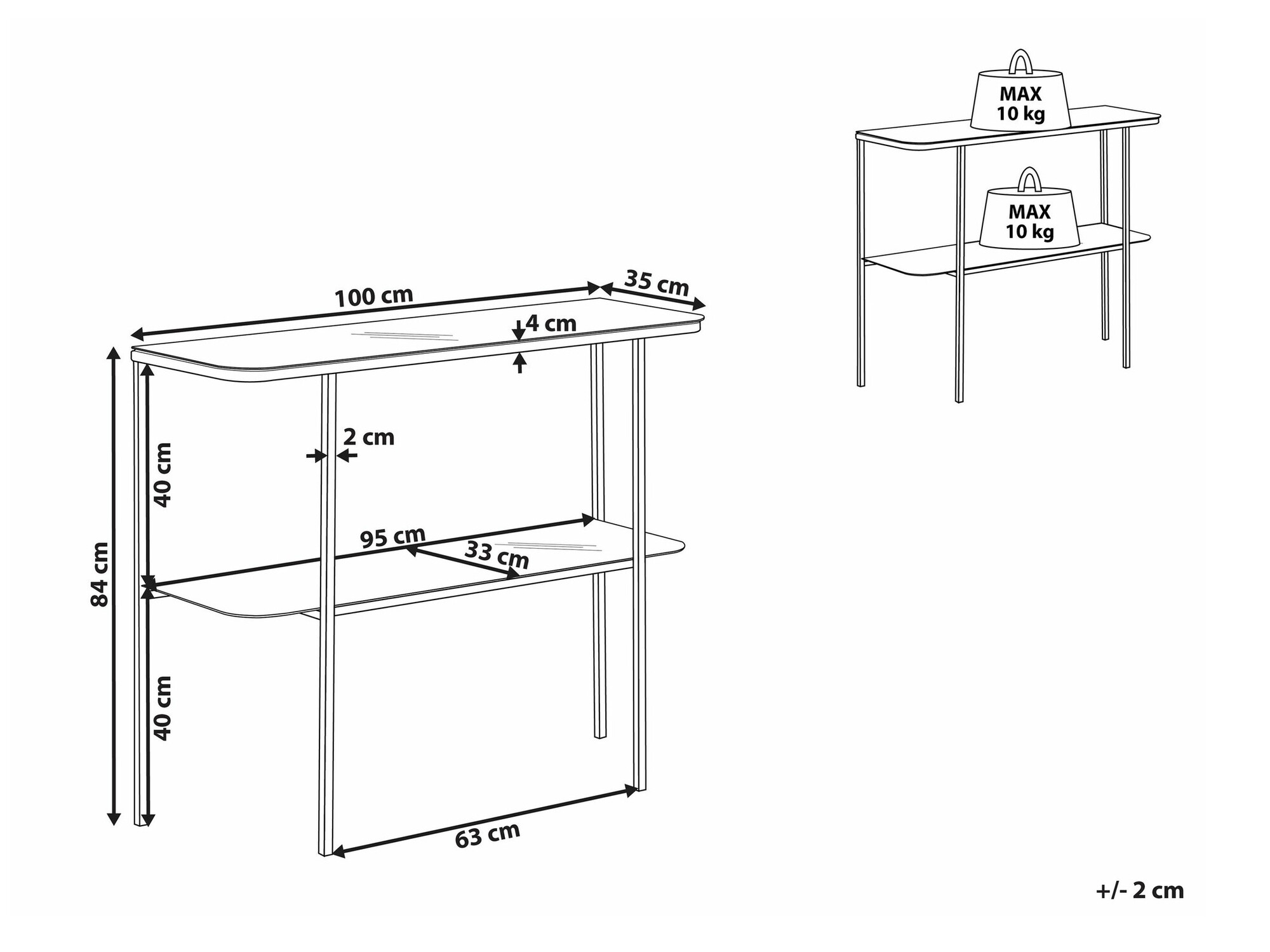 Konsoollaud Berwyn 1669 (Kuldne + Valge marmor)