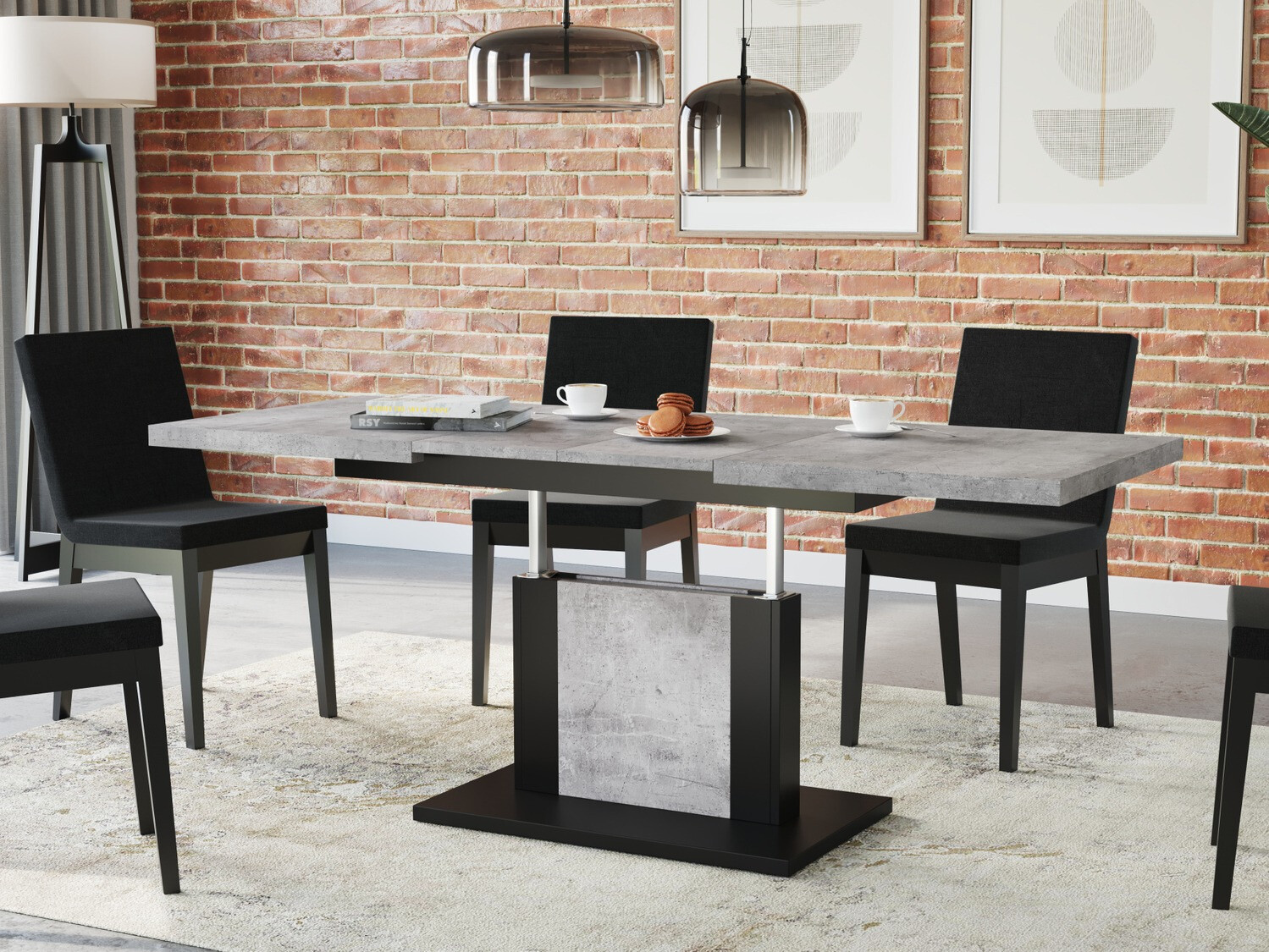 Transformer diivanilaud Glendale 103 (Betoon + Must)