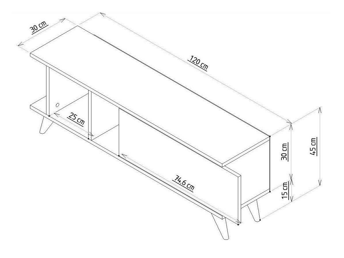 TV-alus Kailua 1952 (Antratsiit + Valge marmor)
