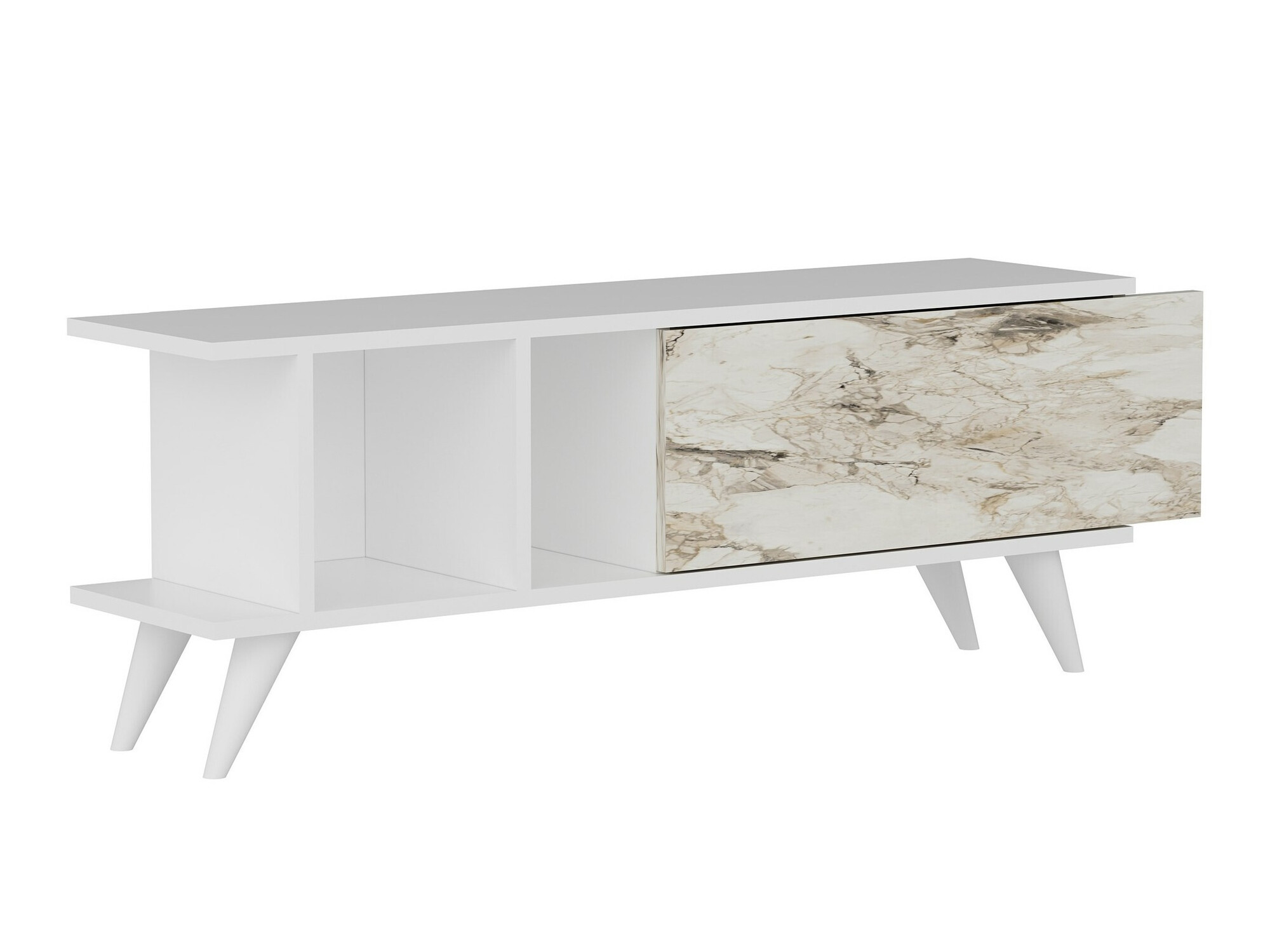 TV-alus Kailua 1952 (Valge + Valge marmor)