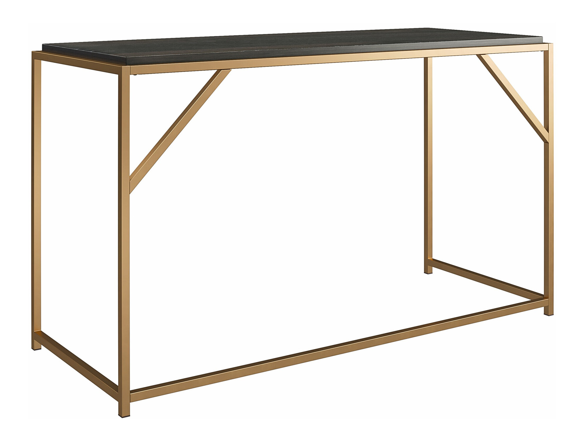 Kirjutuslaud Tulsa 637 (Tumepruun + Kuldne)