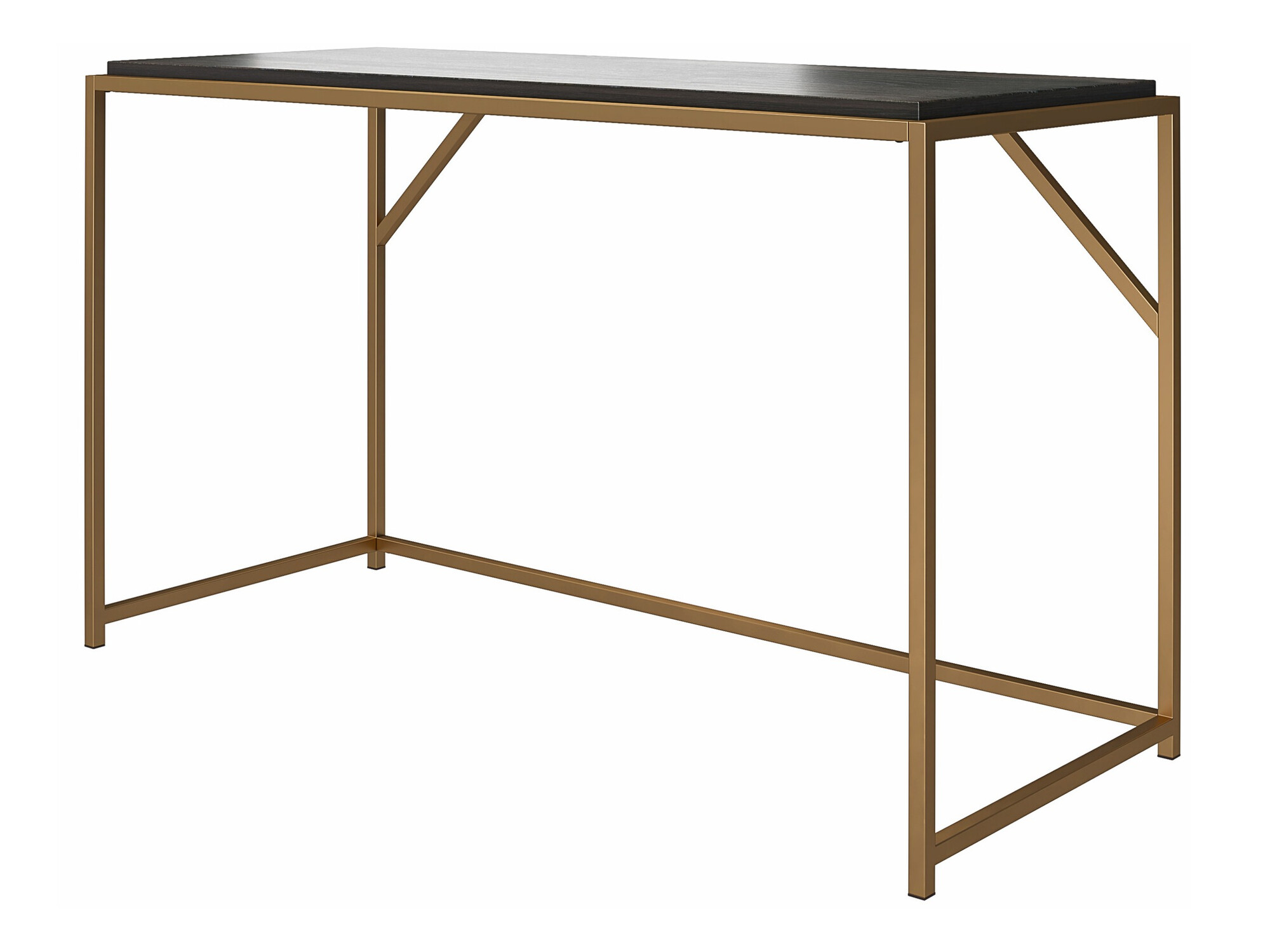 Kirjutuslaud Tulsa 637 (Tumepruun + Kuldne)