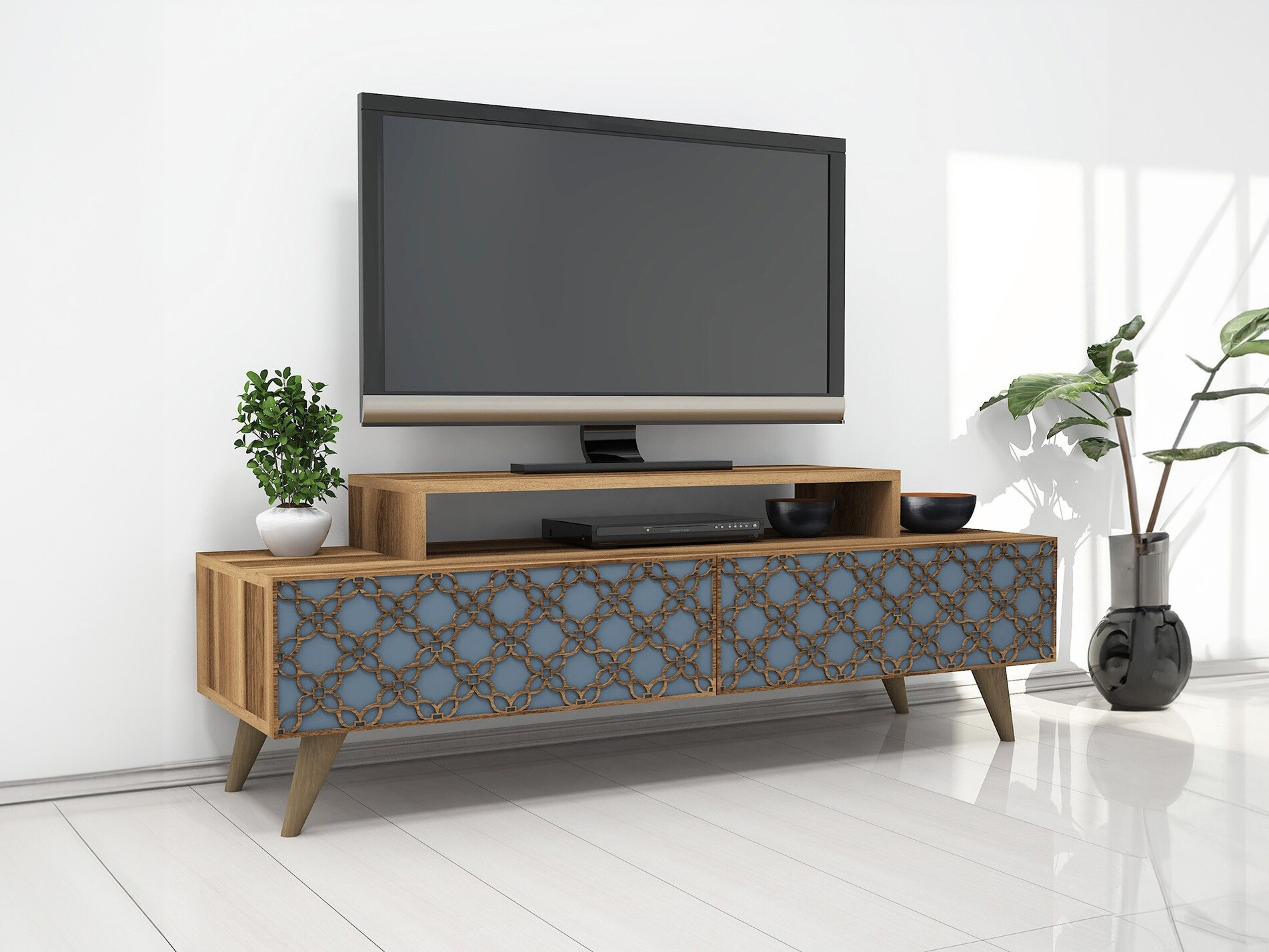 TV-alus Kailua 160 (Pähkel + Sinine)