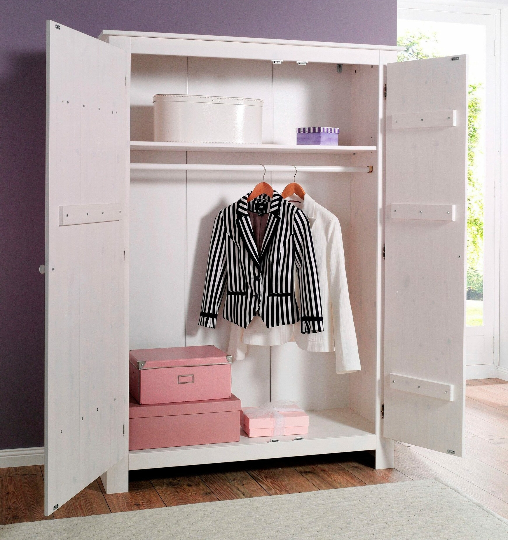 Riidekapp Denton 1276 (Valge)