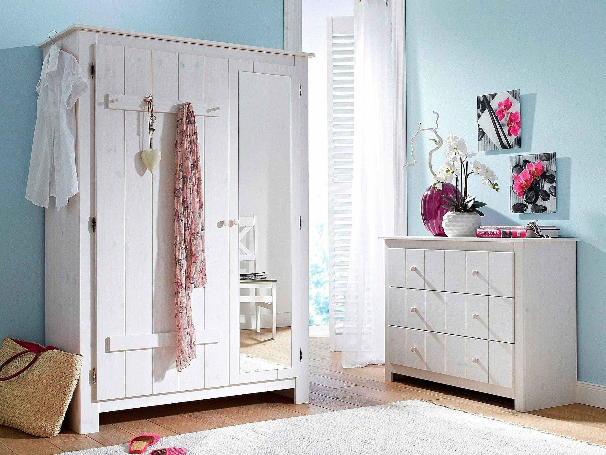 Riidekapp Denton 1276 (Valge)