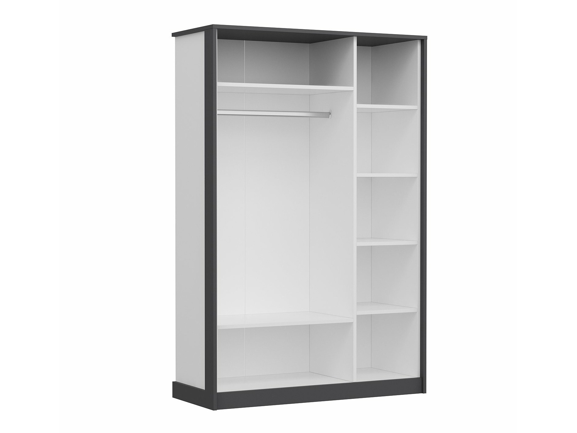 Riidekapp Marelbe 101 (Valge + Antratsiit)