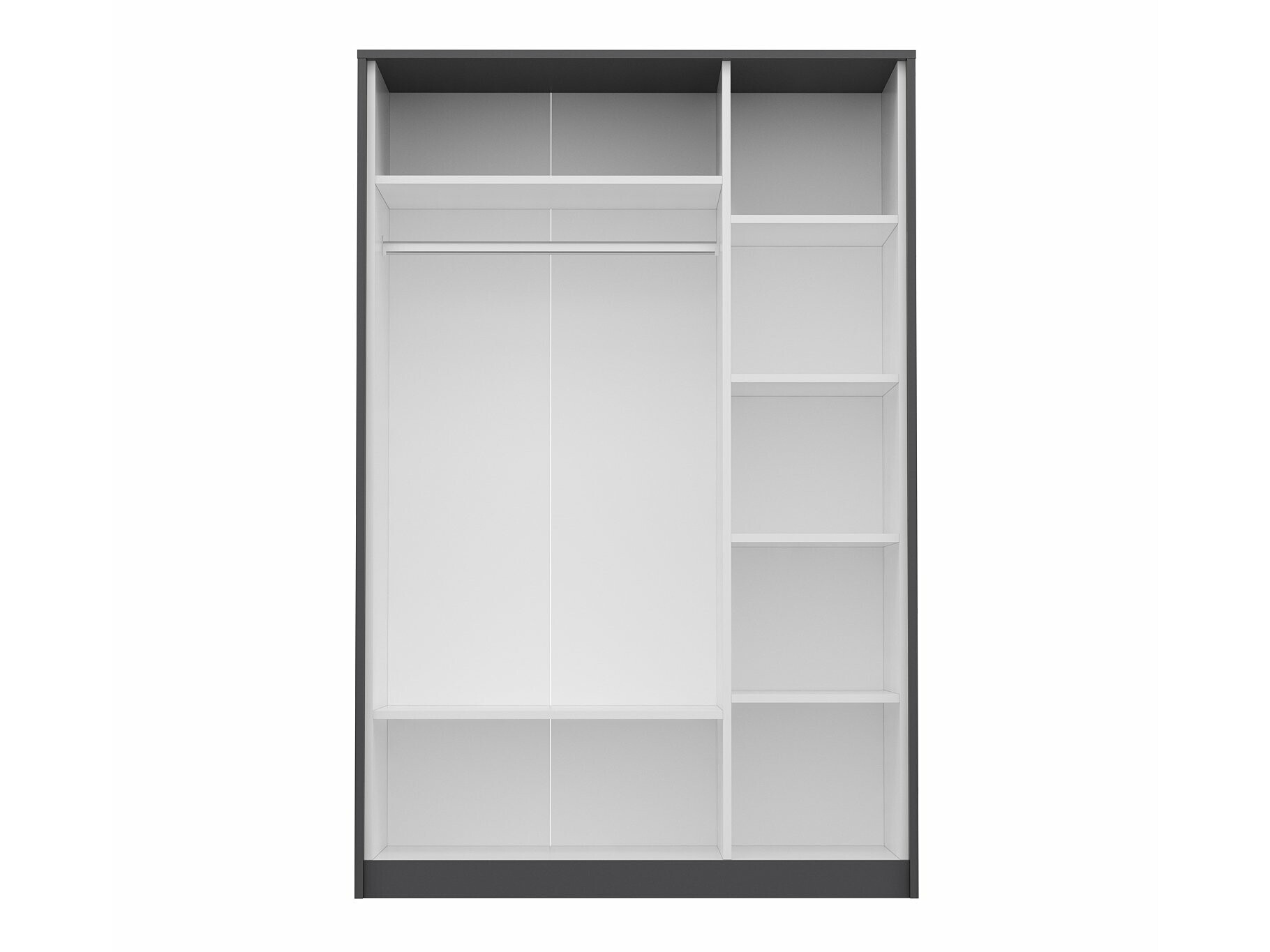 Riidekapp Marelbe 101 (Valge + Antratsiit)