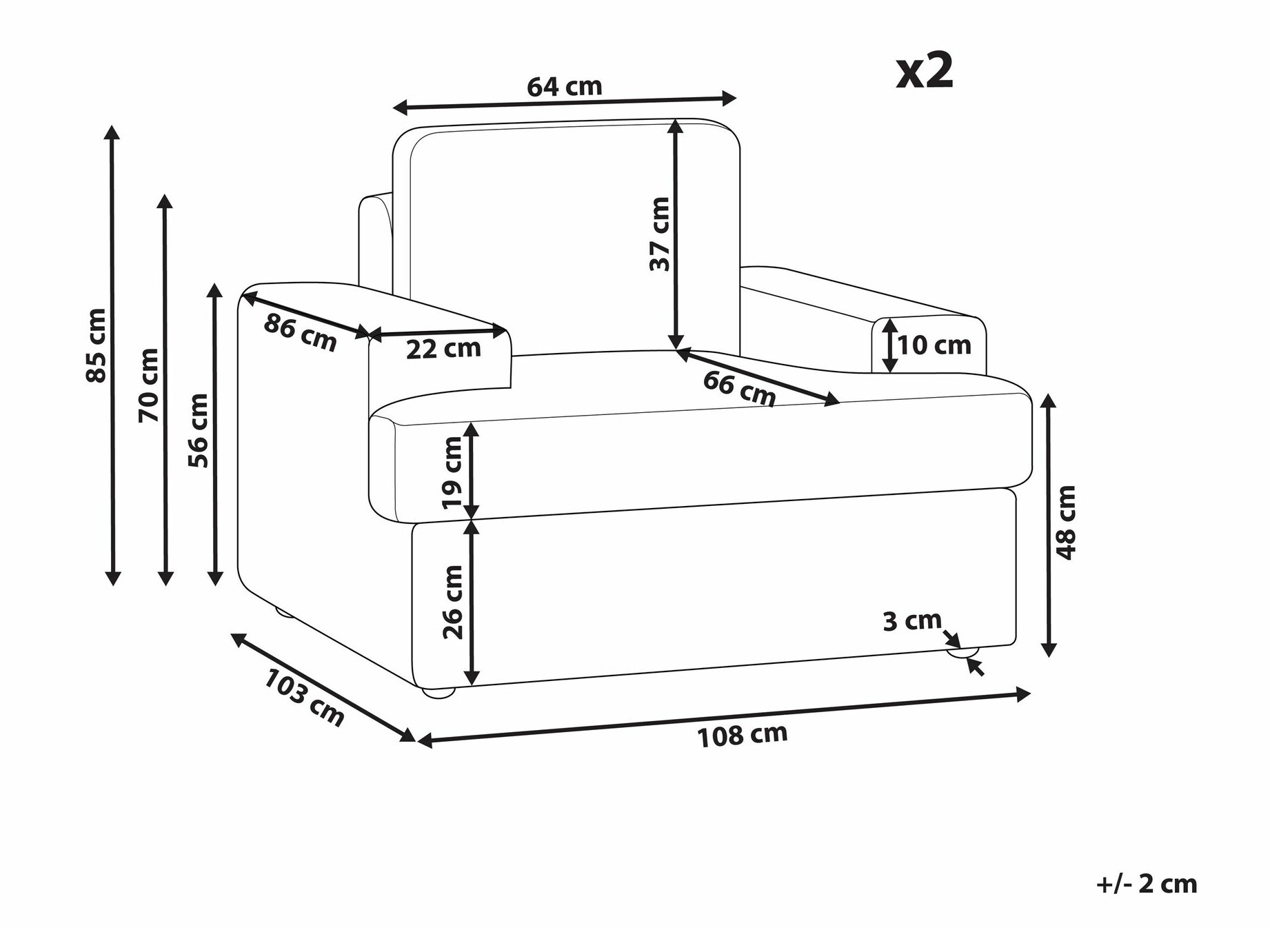Pehme mööbli komplekt Berwyn 1691 (Helehall)