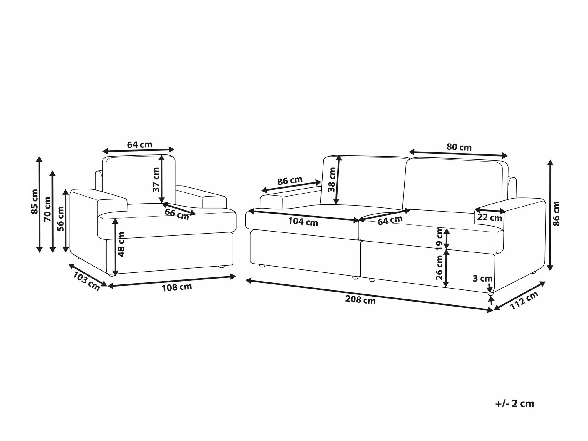 Pehme mööbli komplekt Berwyn 1692 (Beež)