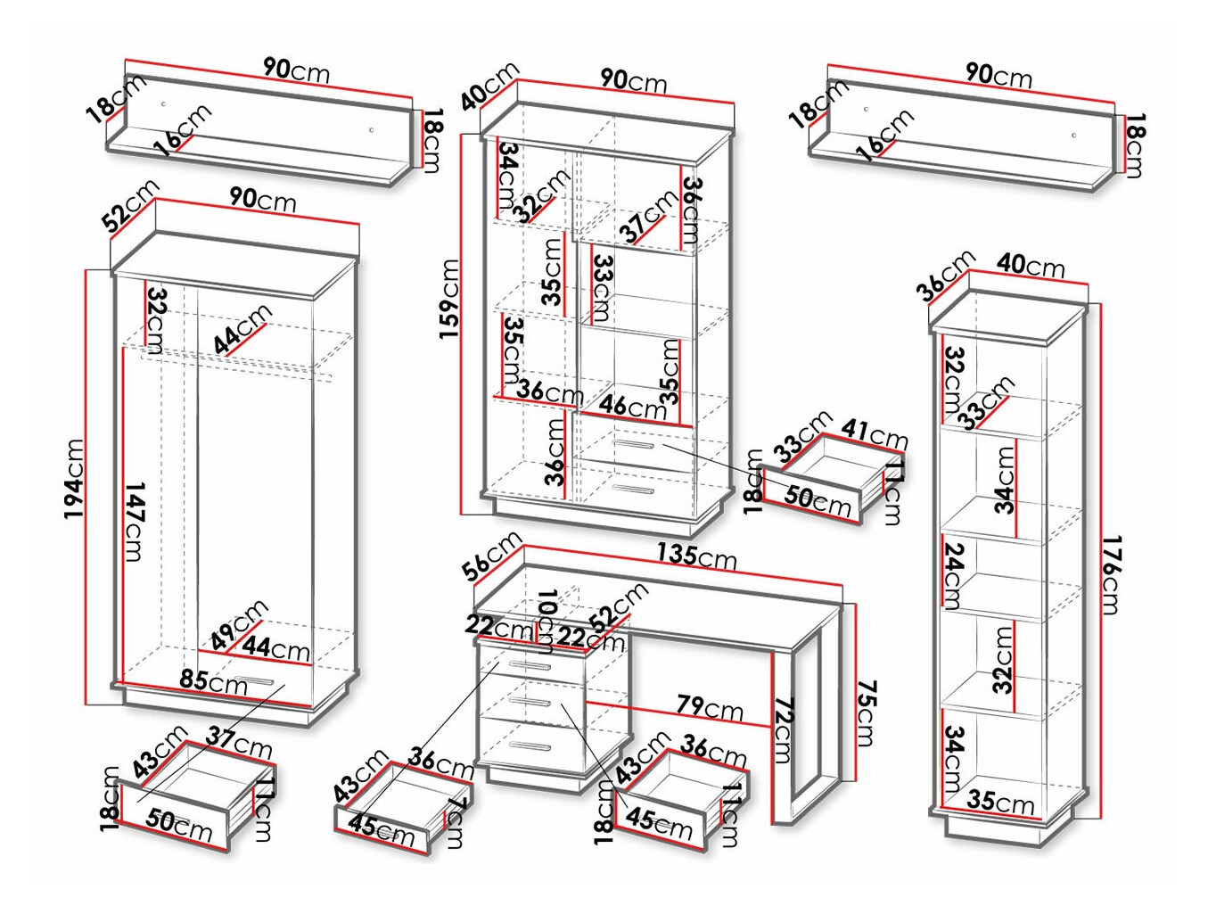 Kodukontori komplekt Tenodeu 118