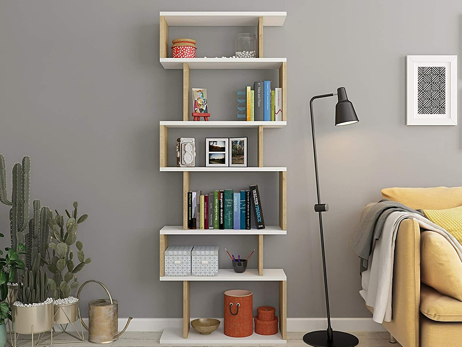 Riiul Kailua 1834 (Valge + Tamm)