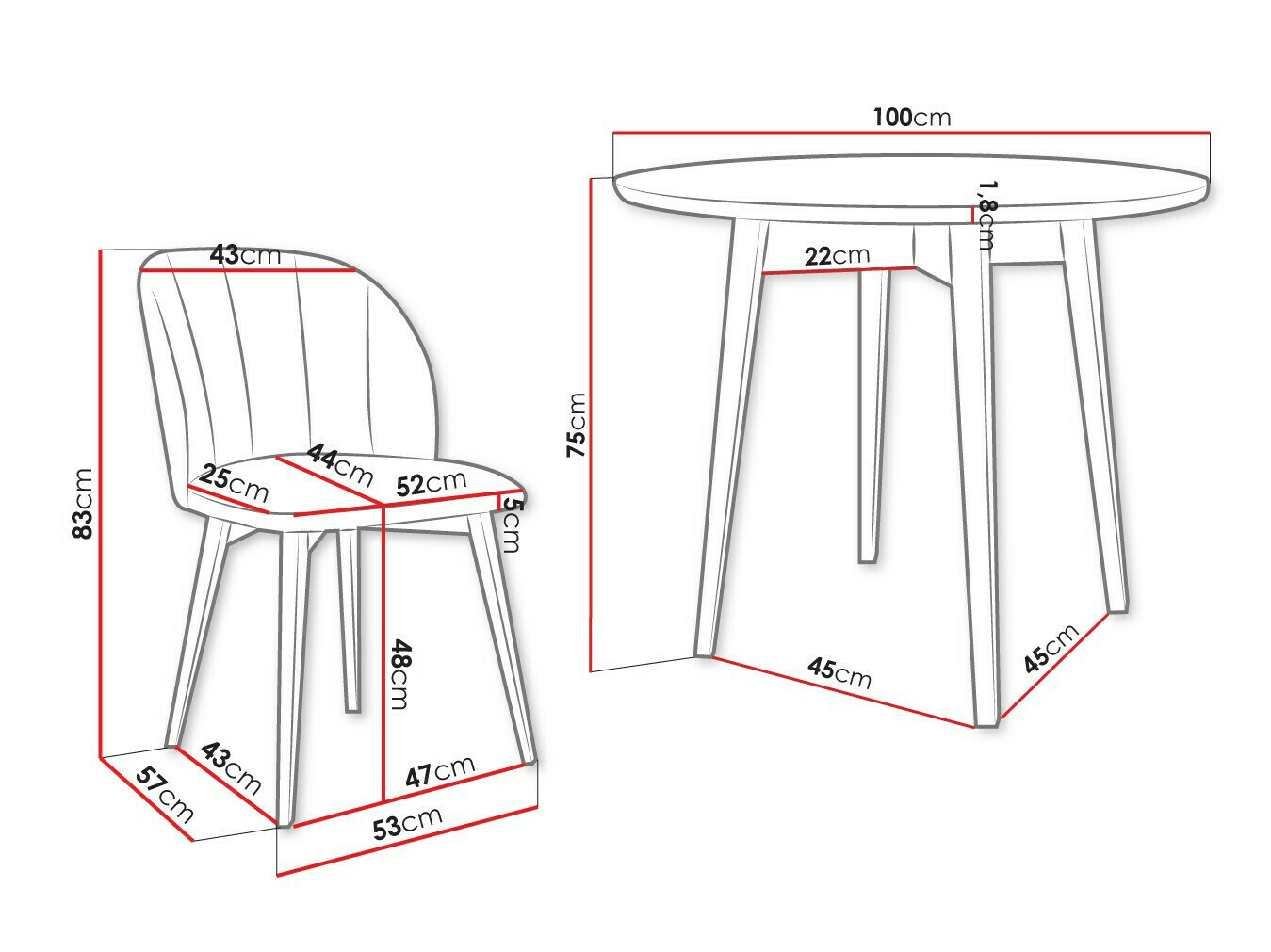 Söögitoakomplekt Racine 127 (Must + Magic Velvet 2250)