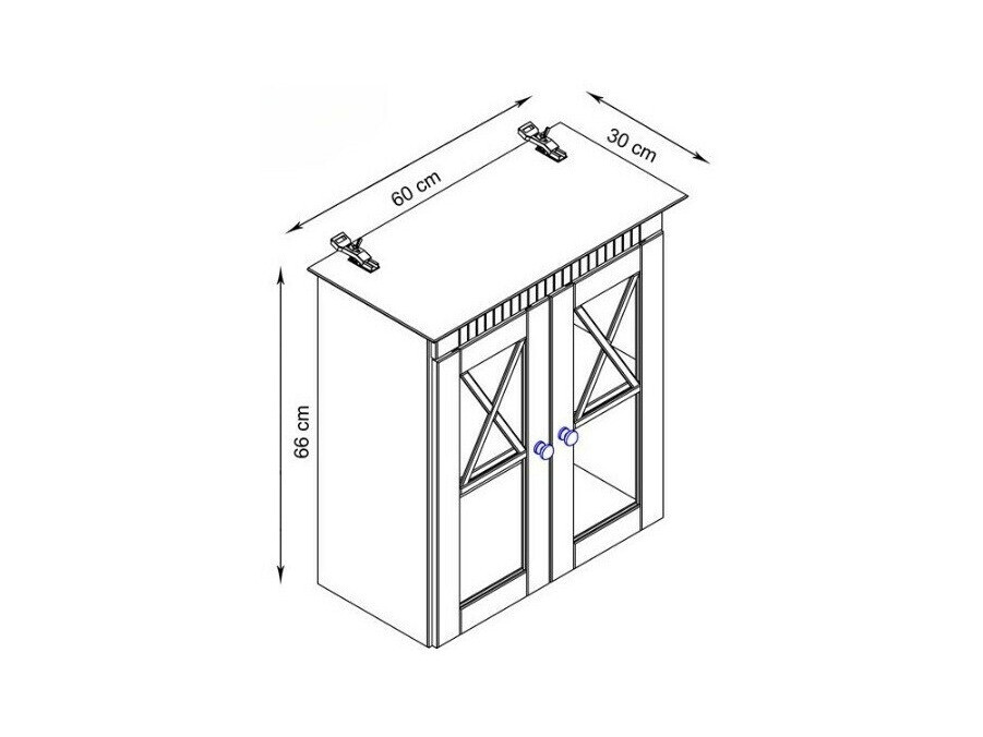 Vannitoa seinakapp Deletri 102 (Valge + Havana Tamm)