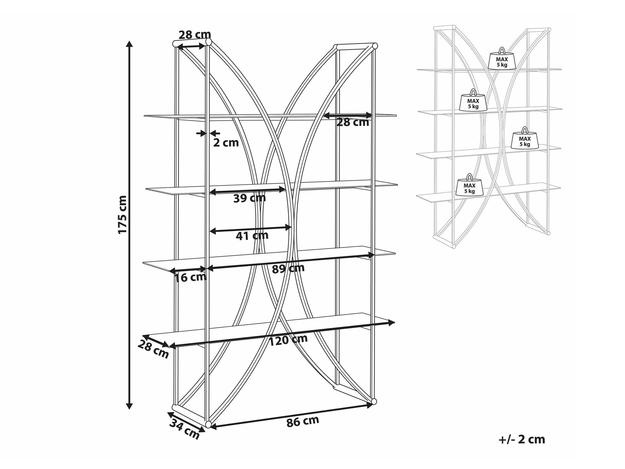 Riiul Berwyn 1723 (Kuldne)
