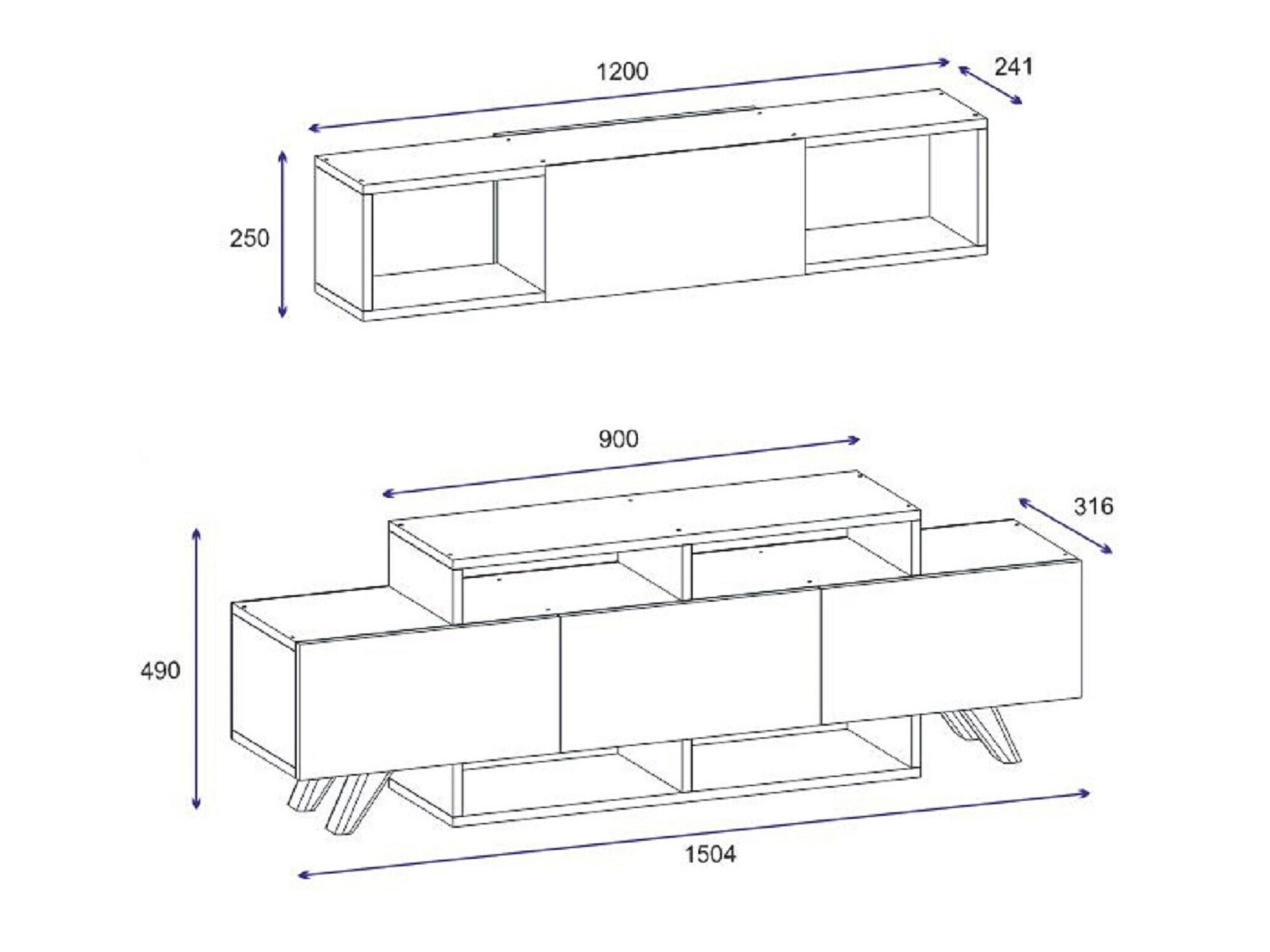 TV-alus Kailua 1849 (Valge)