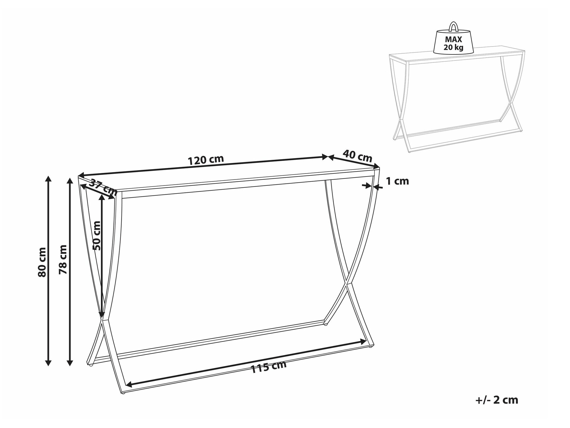 Konsoollaud Berwyn 1724
