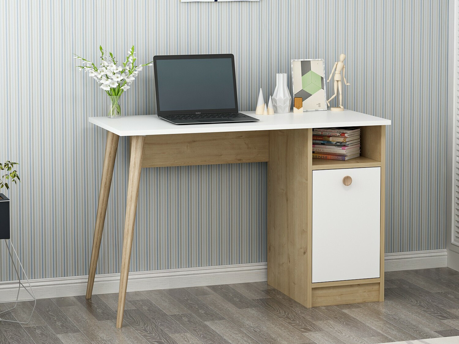 Kirjutuslaud Kailua 1869 (Valge + Tamm)