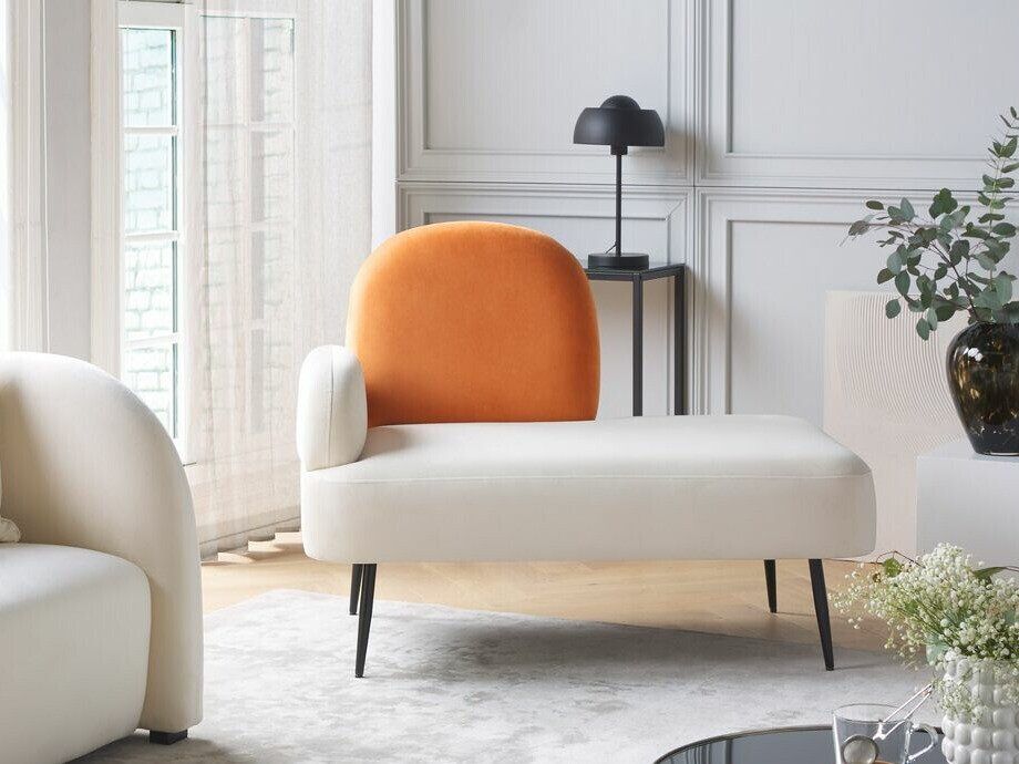 Kušett Berwyn 1729 (Valge + Oranž)