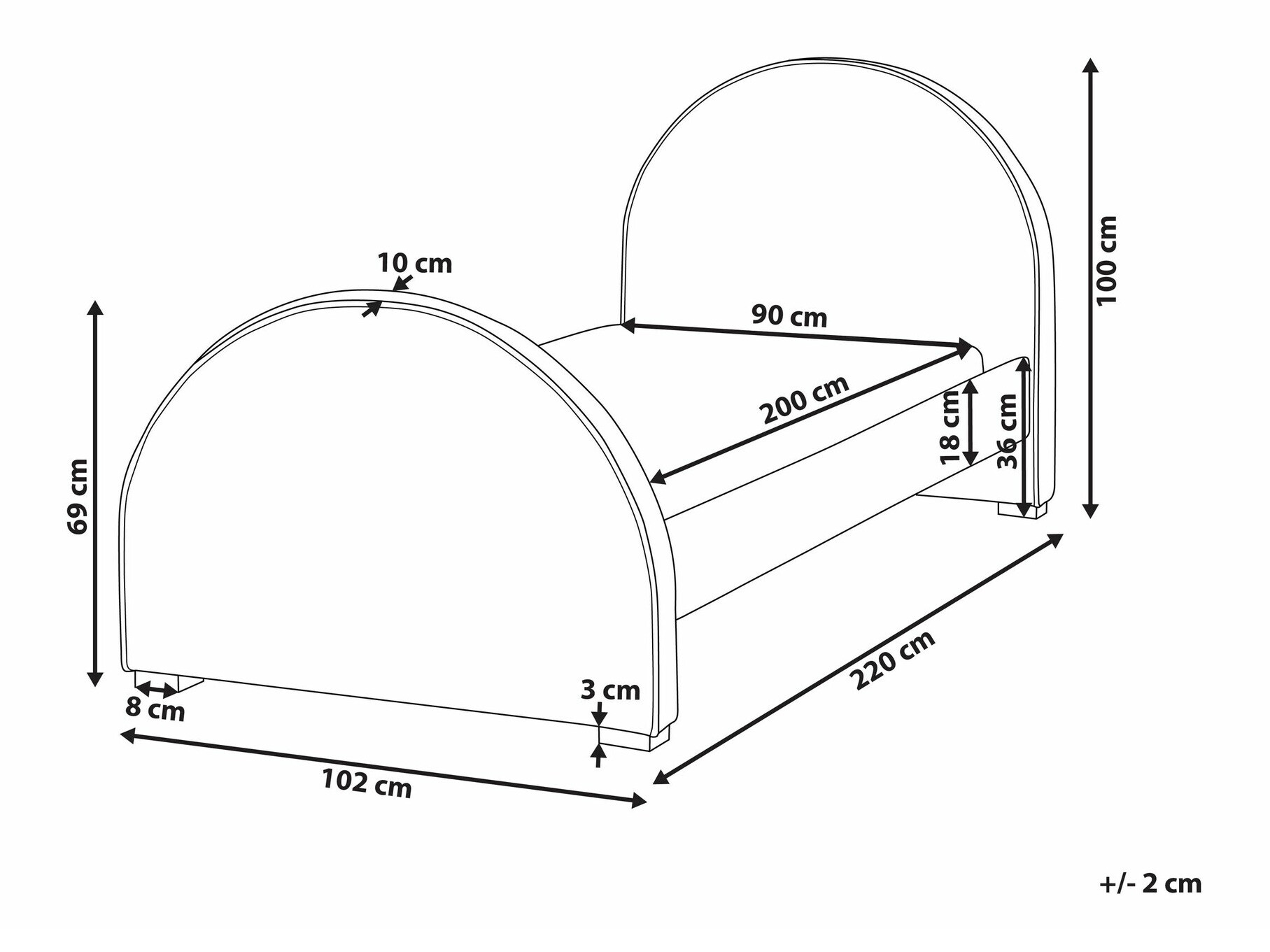 Voodi Berwyn 1727 (Hall)