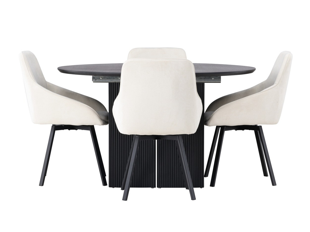 Söögitoakomplekt Dallas 4335 (Must + Beež)