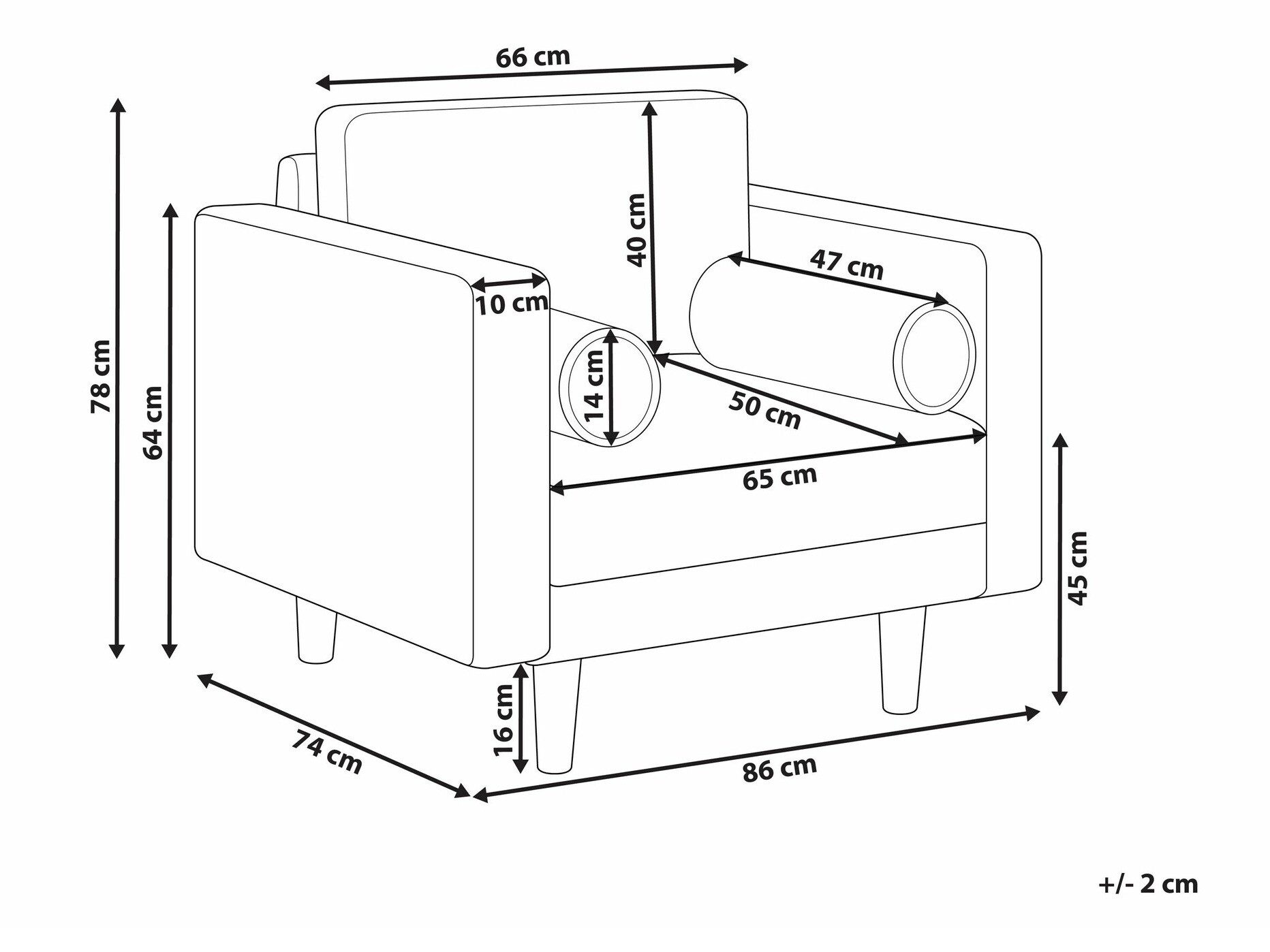 Tugitool Berwyn 1732 (Pruun)