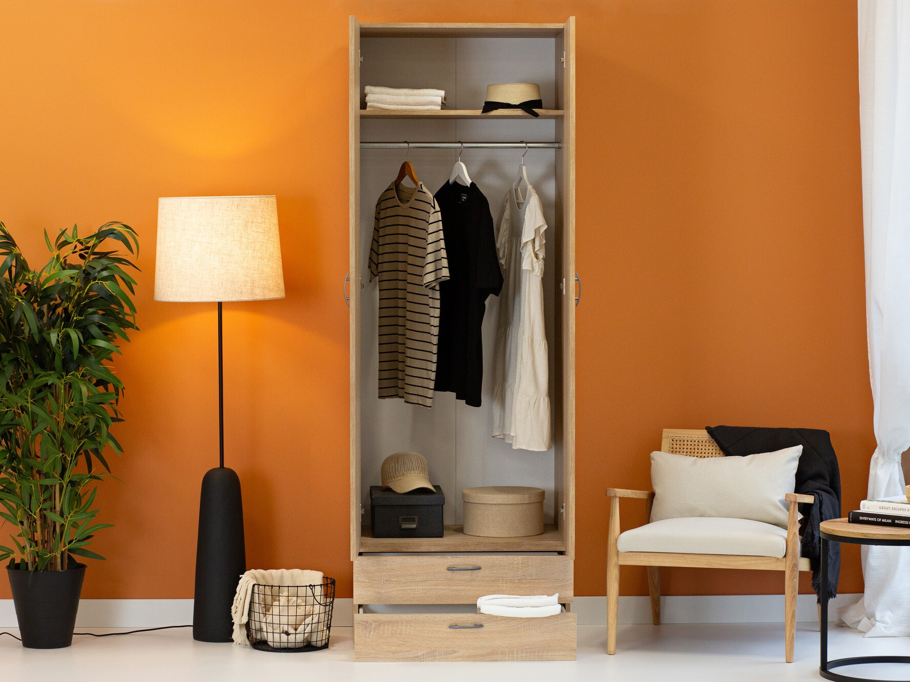 Riidekapp Bristol 187 (Sonoma tamm)