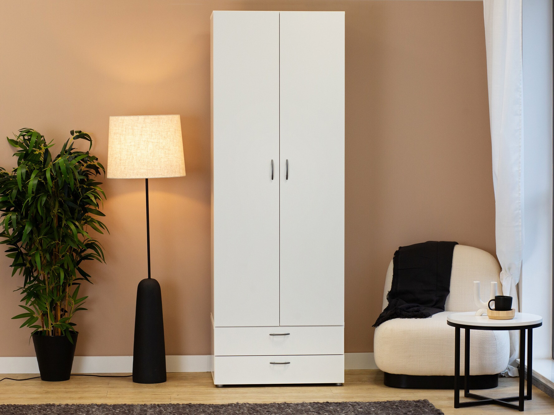 Riidekapp Bristol 187 (Valge)