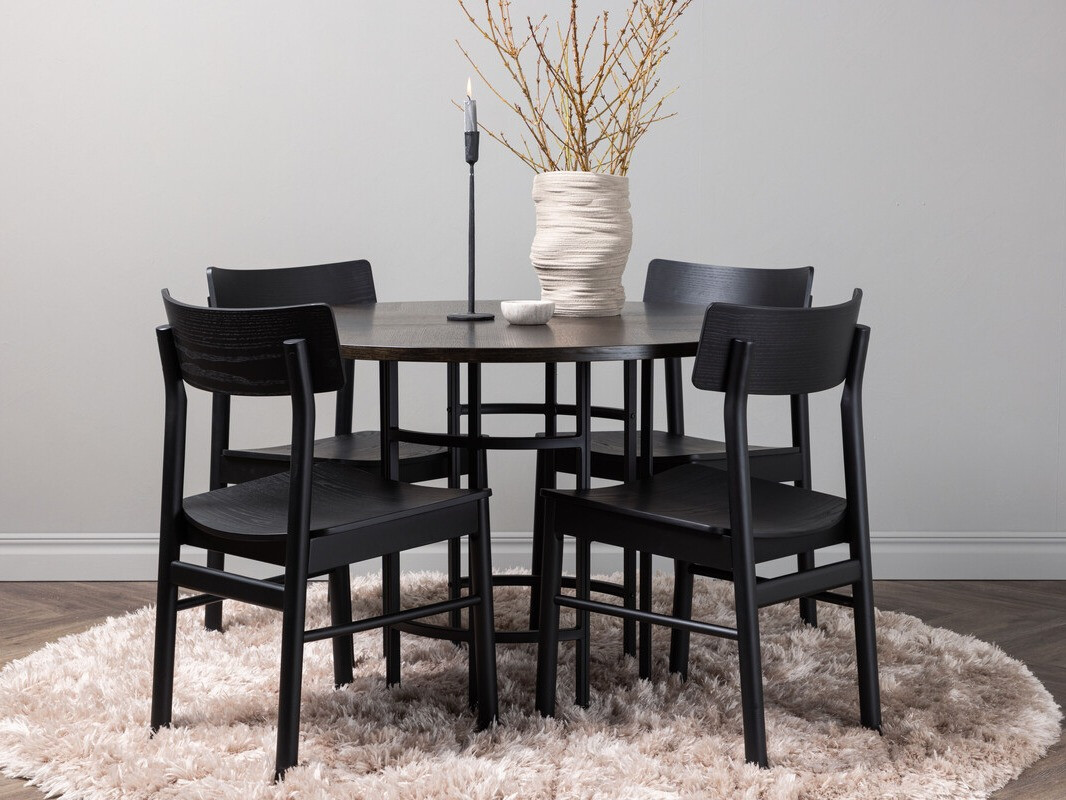 Söögitoakomplekt Dallas 4336 (Must + Pruun)