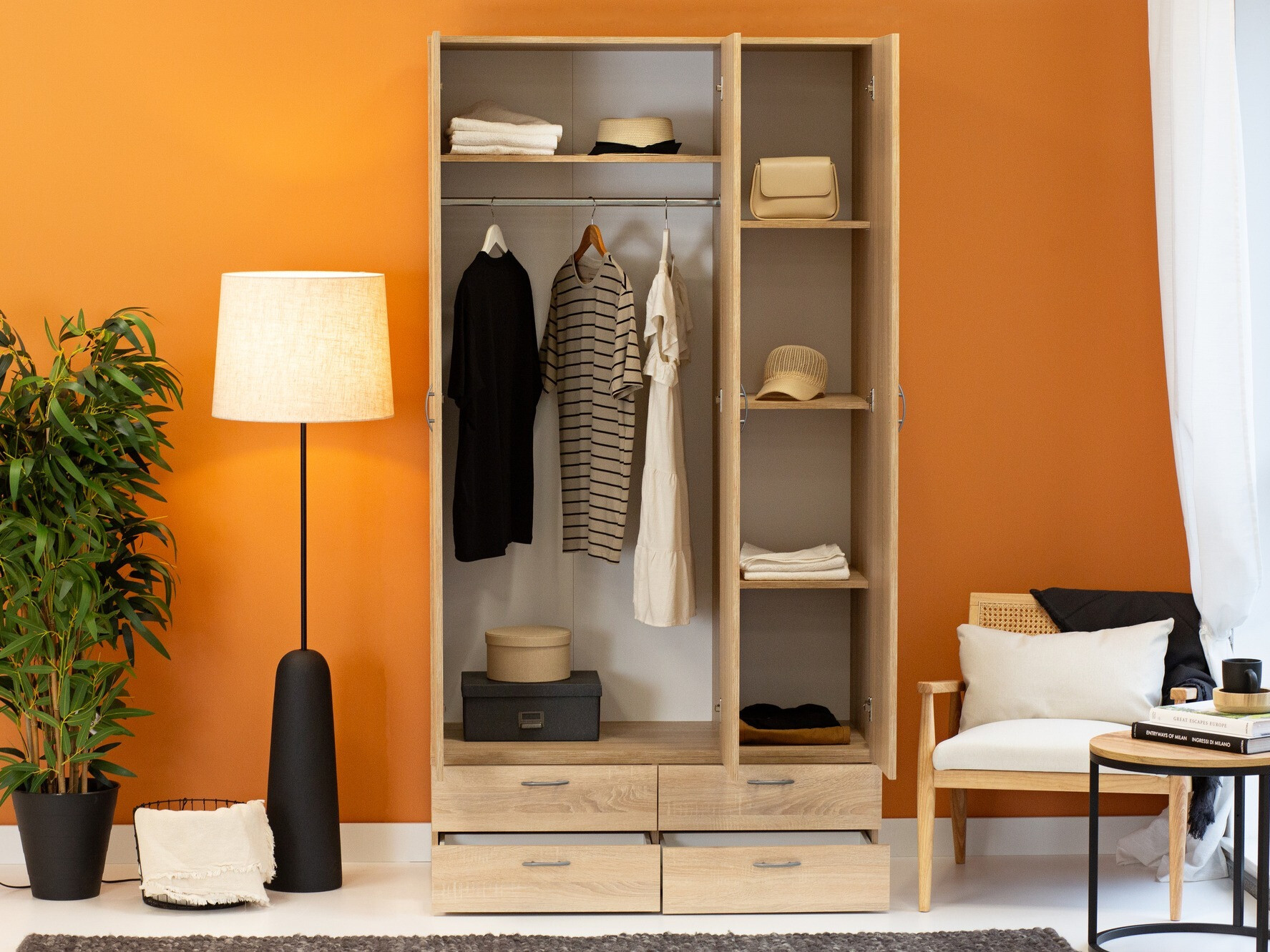 Riidekapp Bristol 188 (Sonoma tamm)