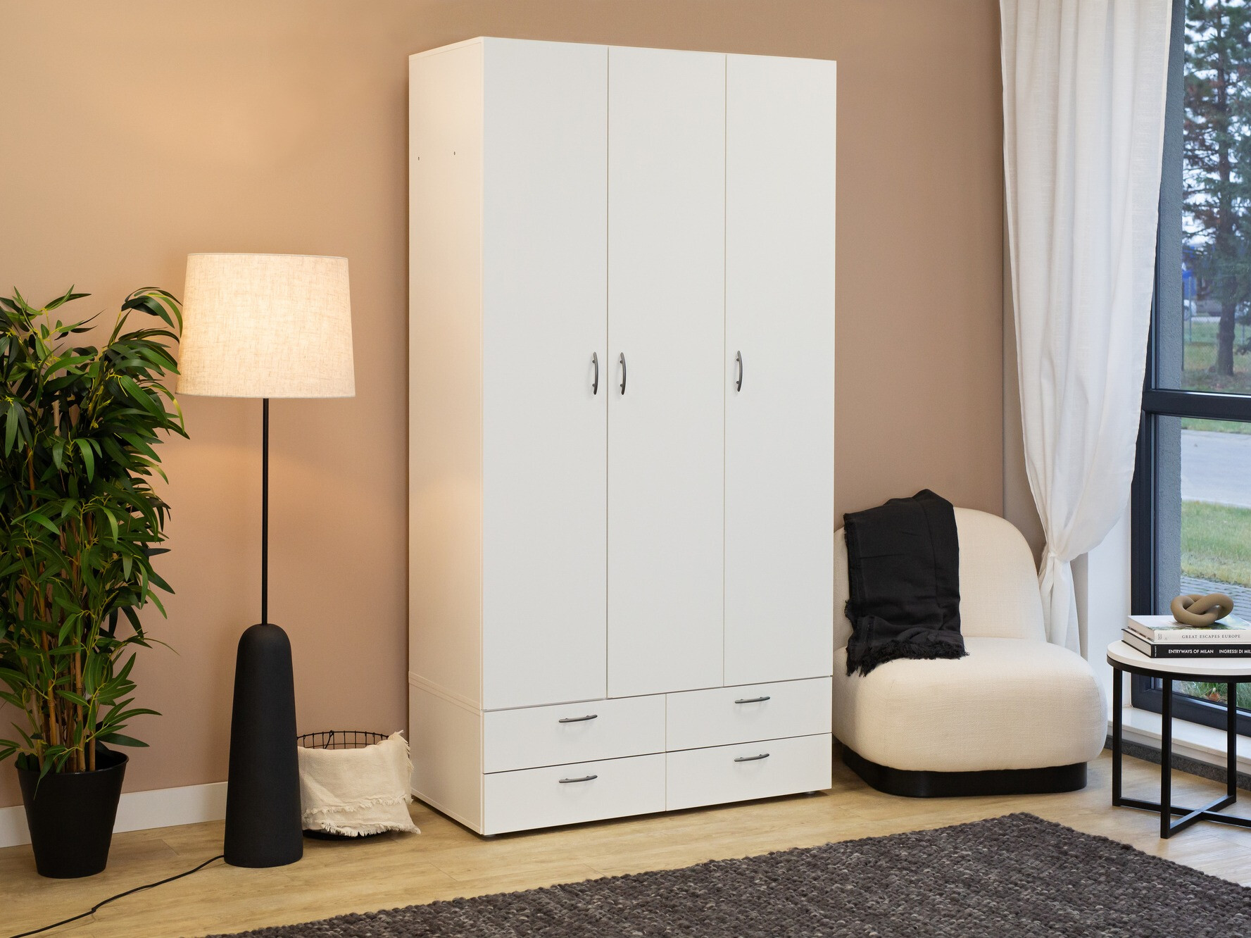 Riidekapp Bristol 188 (Valge)