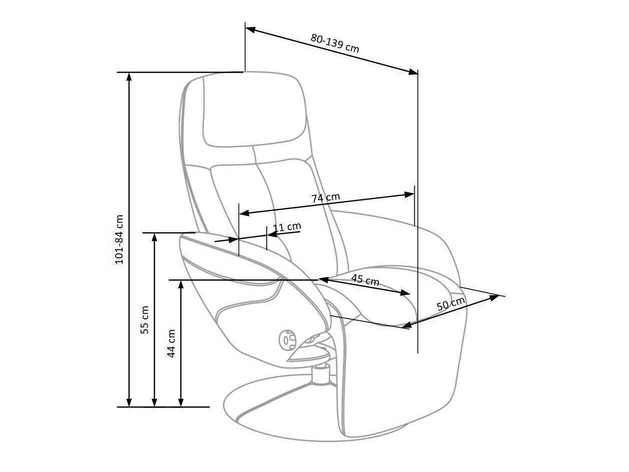 Tugitool recliner Houston 492 (Beež)