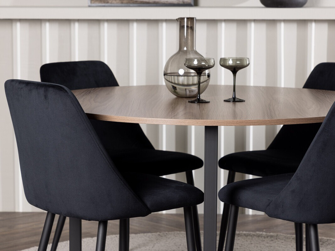 Söögitoakomplekt Dallas 4598 (Must)