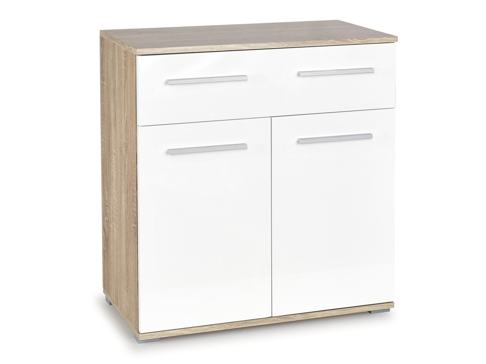 Kummut Cirveso 100 (Sonoma tamm + Läikiv valge)