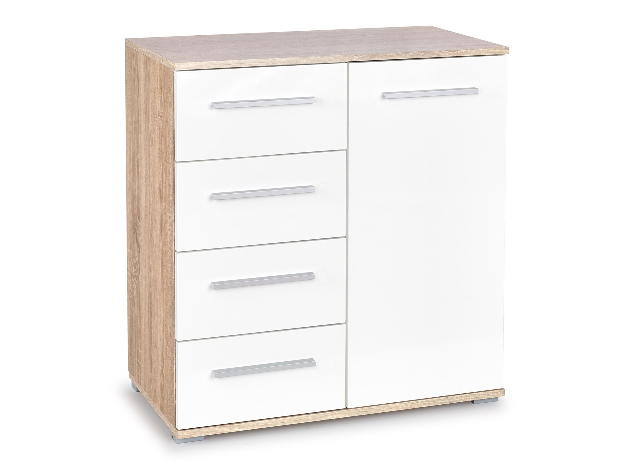 Kummut Cirveso 101 (Sonoma tamm + Läikiv valge)