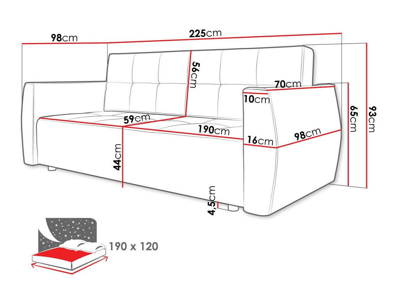 Diivanvoodi Edinburg 107 (Poso 14 + Kronos 14)