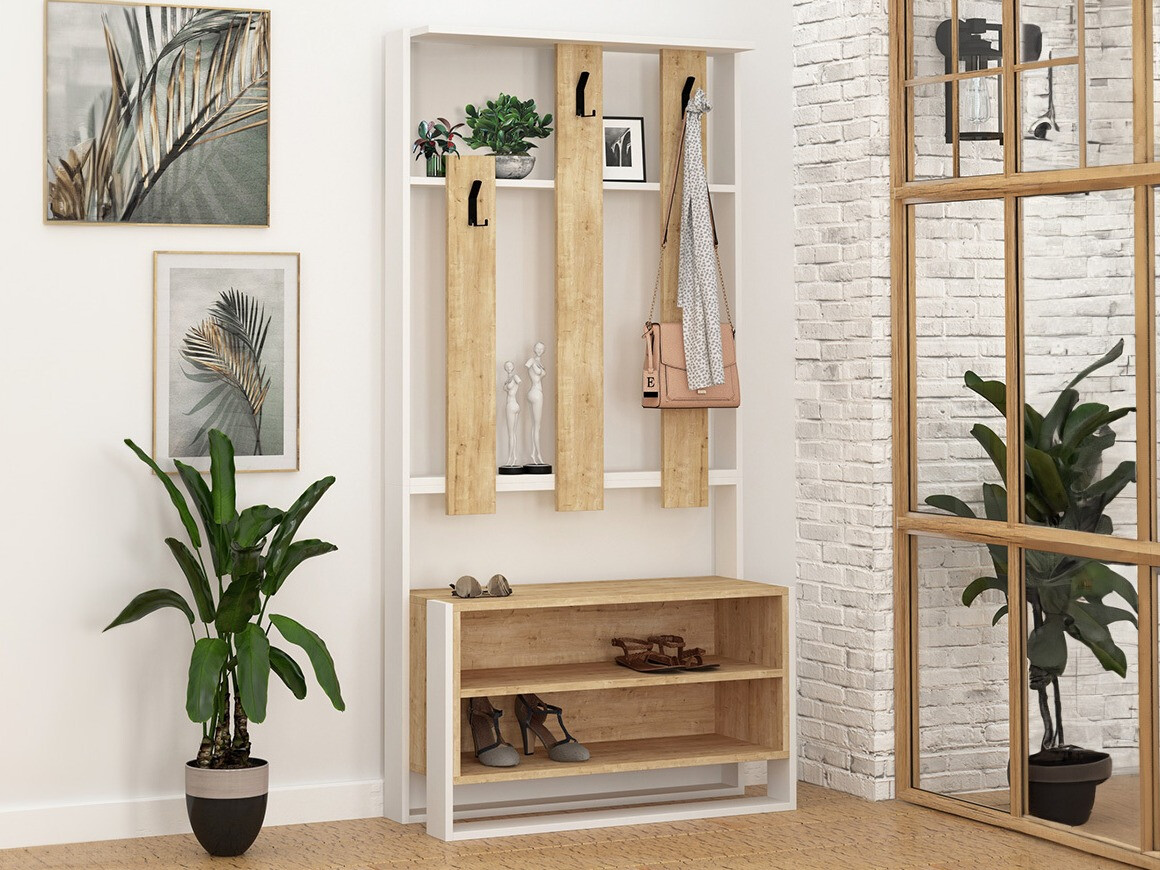 Esikukomplekt Kailua 537 (Valge + Tamm)