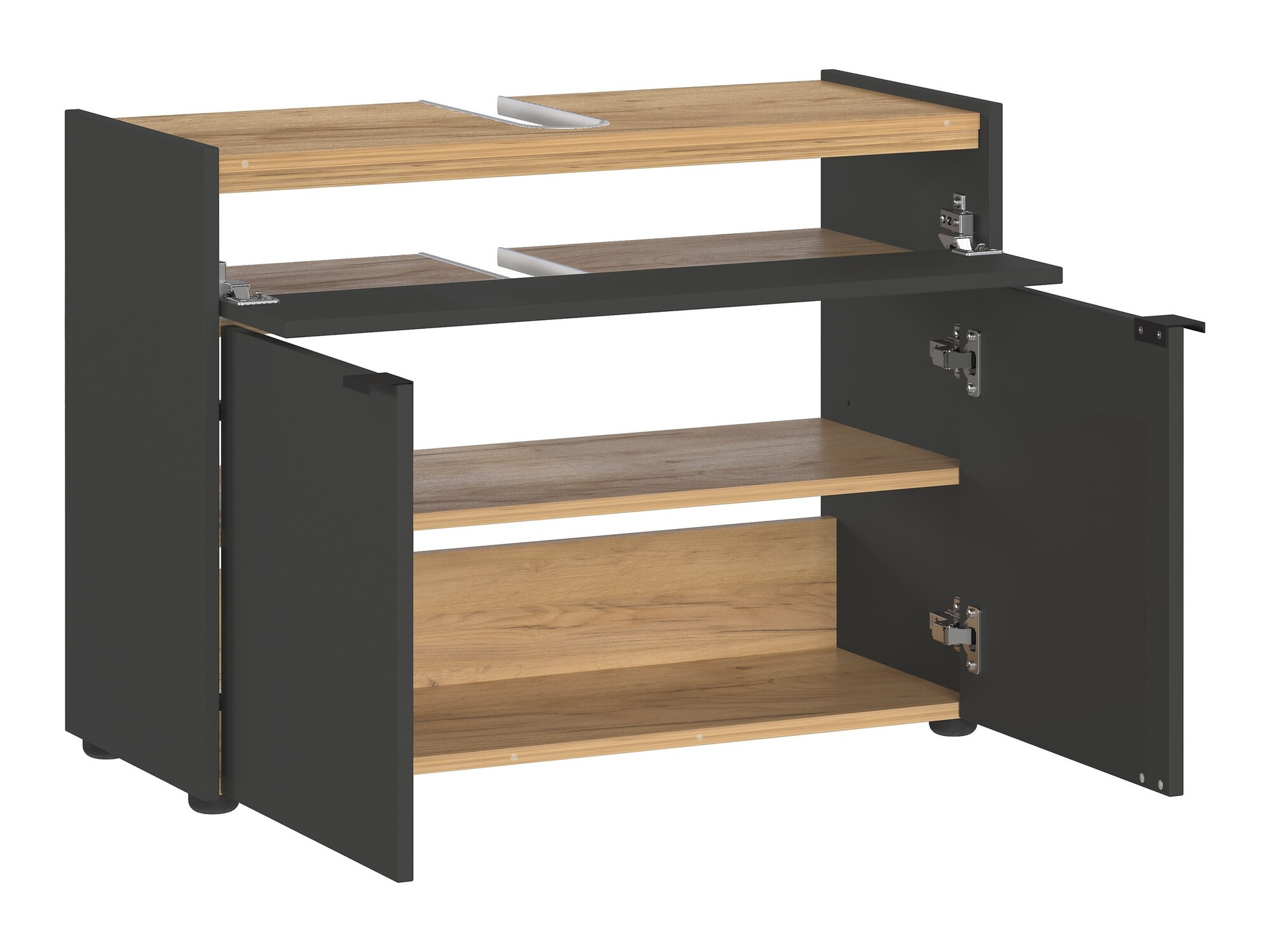 Vannitoakomplekt Ventei 106 (Grafiit + Navarra tamm)