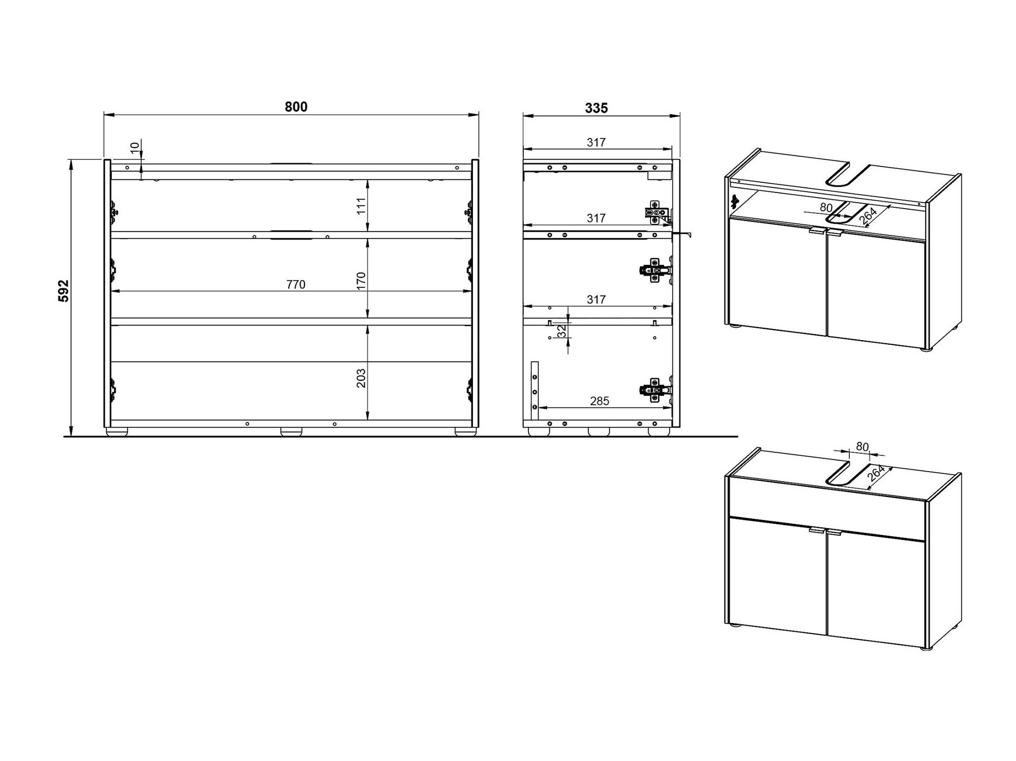 Vannitoakomplekt Ventei 109 (Grafiit + Navarra tamm)